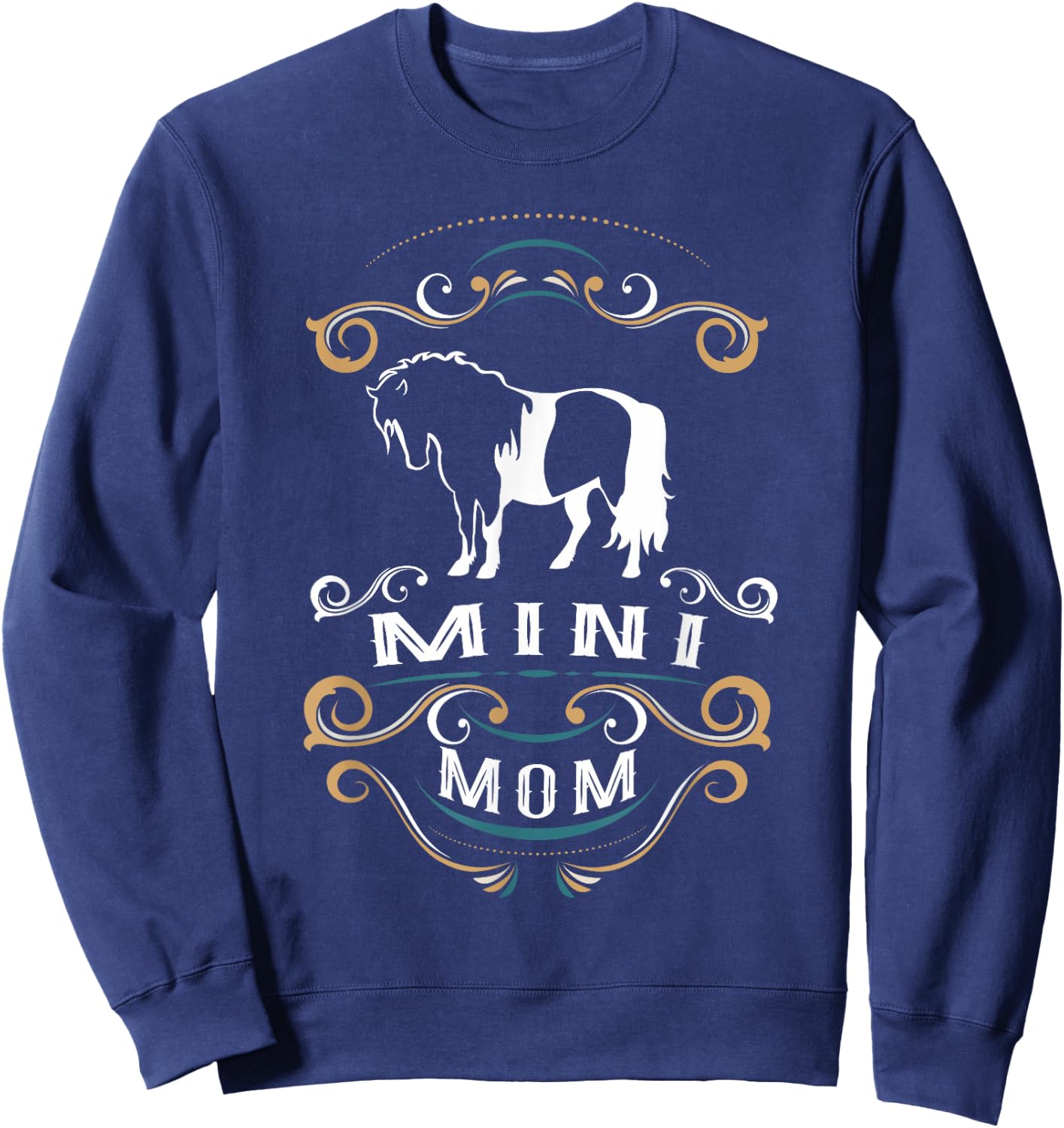 Mini Mom | Miniature Horse NickerStickers Sweatshirt - Sweatshirt | Navy