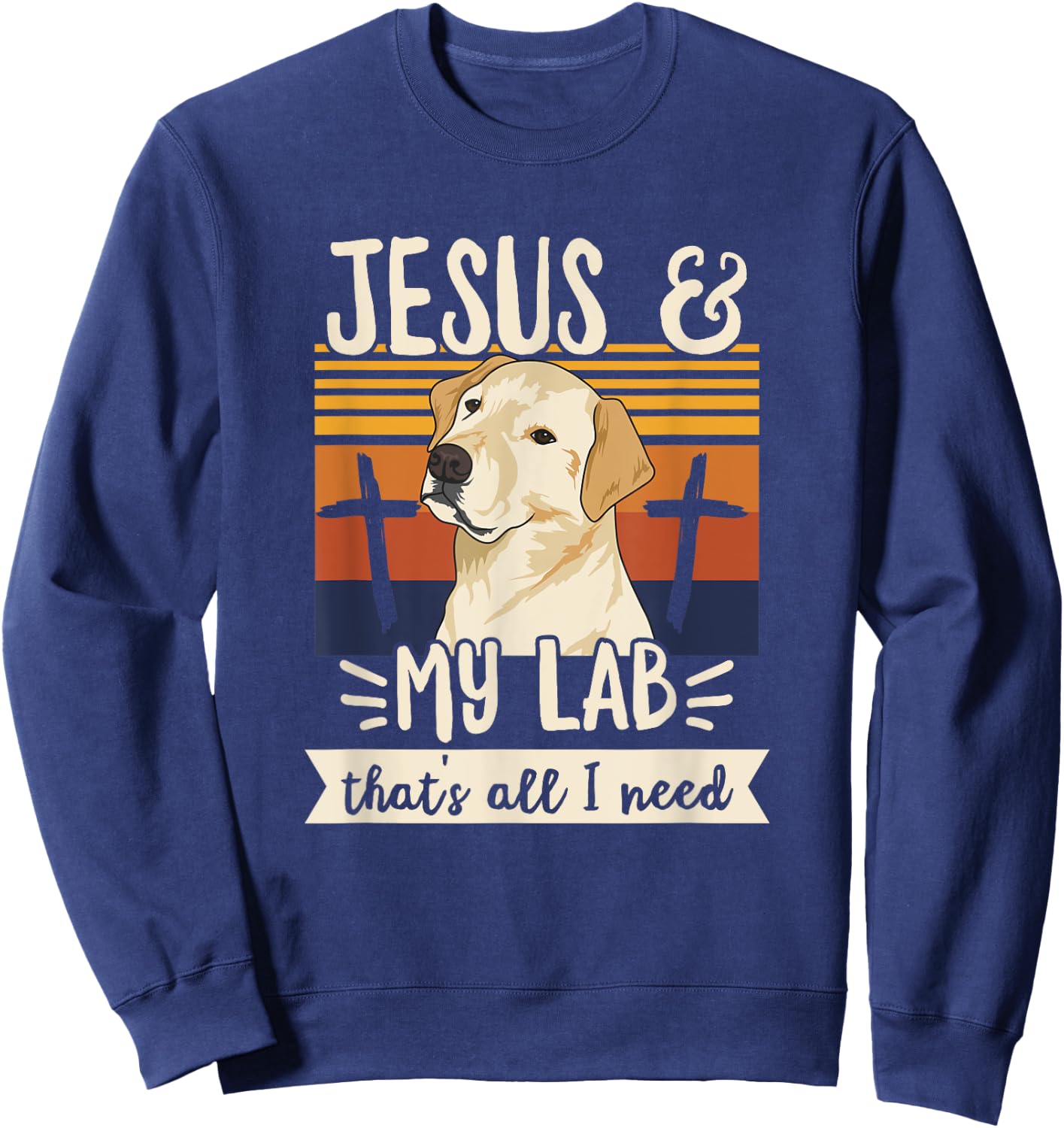 Dogs Design for a Yellow Labrador Retriever Owner Sweatshirt - Sweatshirt | Navy