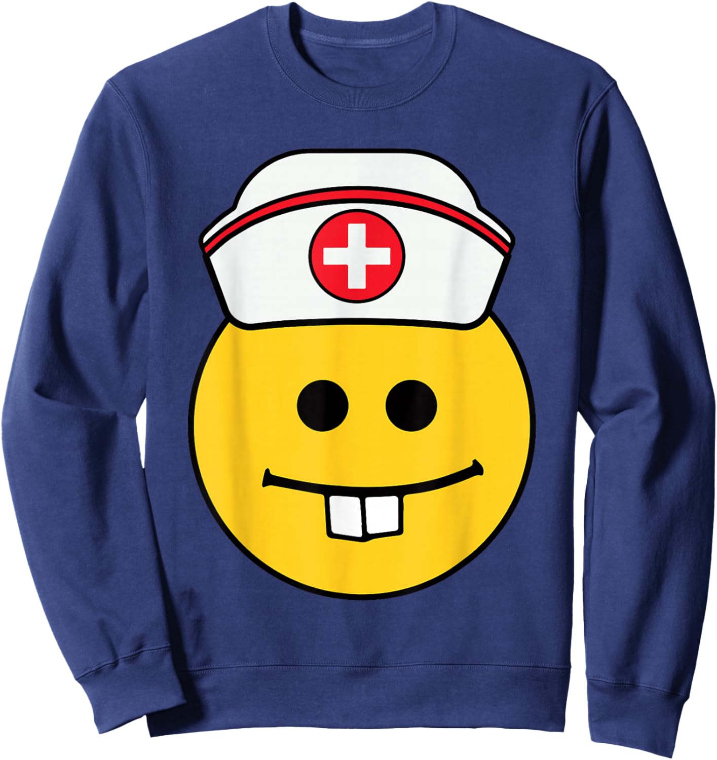 Emoticon face Gift Nurses Sweatshirt - Sweatshirt | Navy