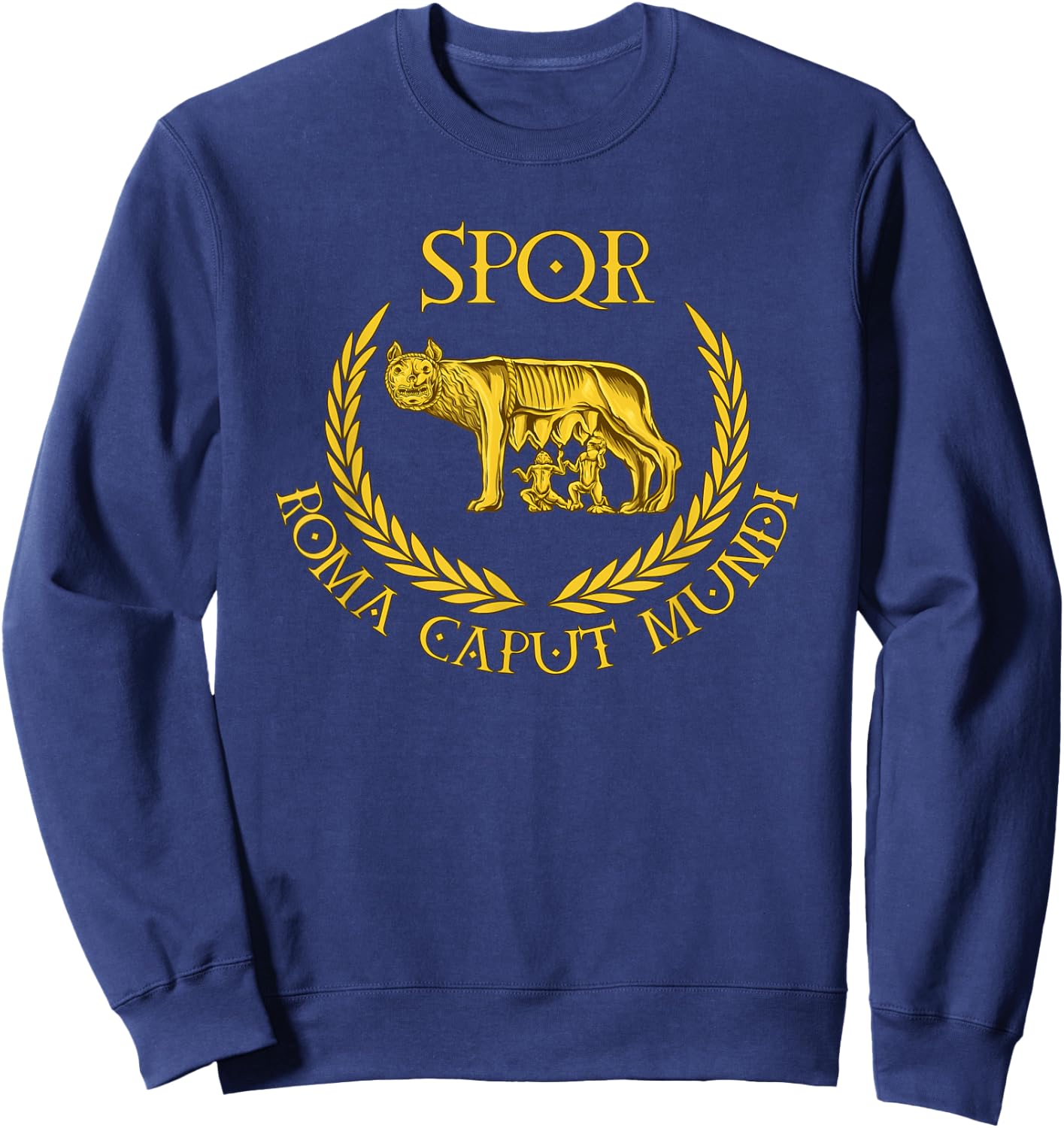 SPQR - Roma Caput Mundi - Capitoline Wolf Sweatshirt - Sweatshirt | Navy