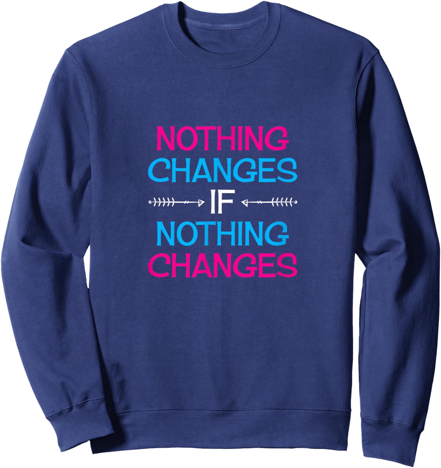 Nothing Changes IF Nothing Changes / Inspire Change! Sweatshirt - Sweatshirt | Navy