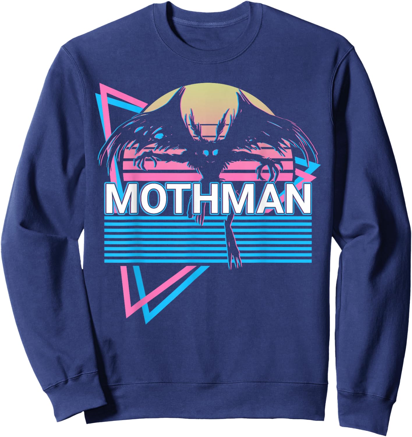 Mothman Cryptozoology Retro Kryptide Sweatshirt - Sweatshirt | Navy