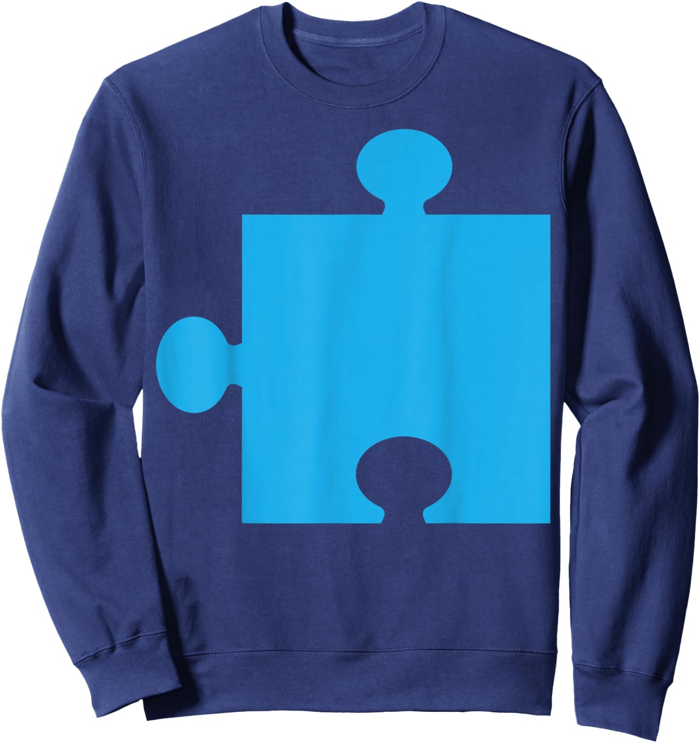Puzzle 2 Easy Puzzle Pieces Couple Halloween Costume Sweatshirt - Sweatshirt | Navy