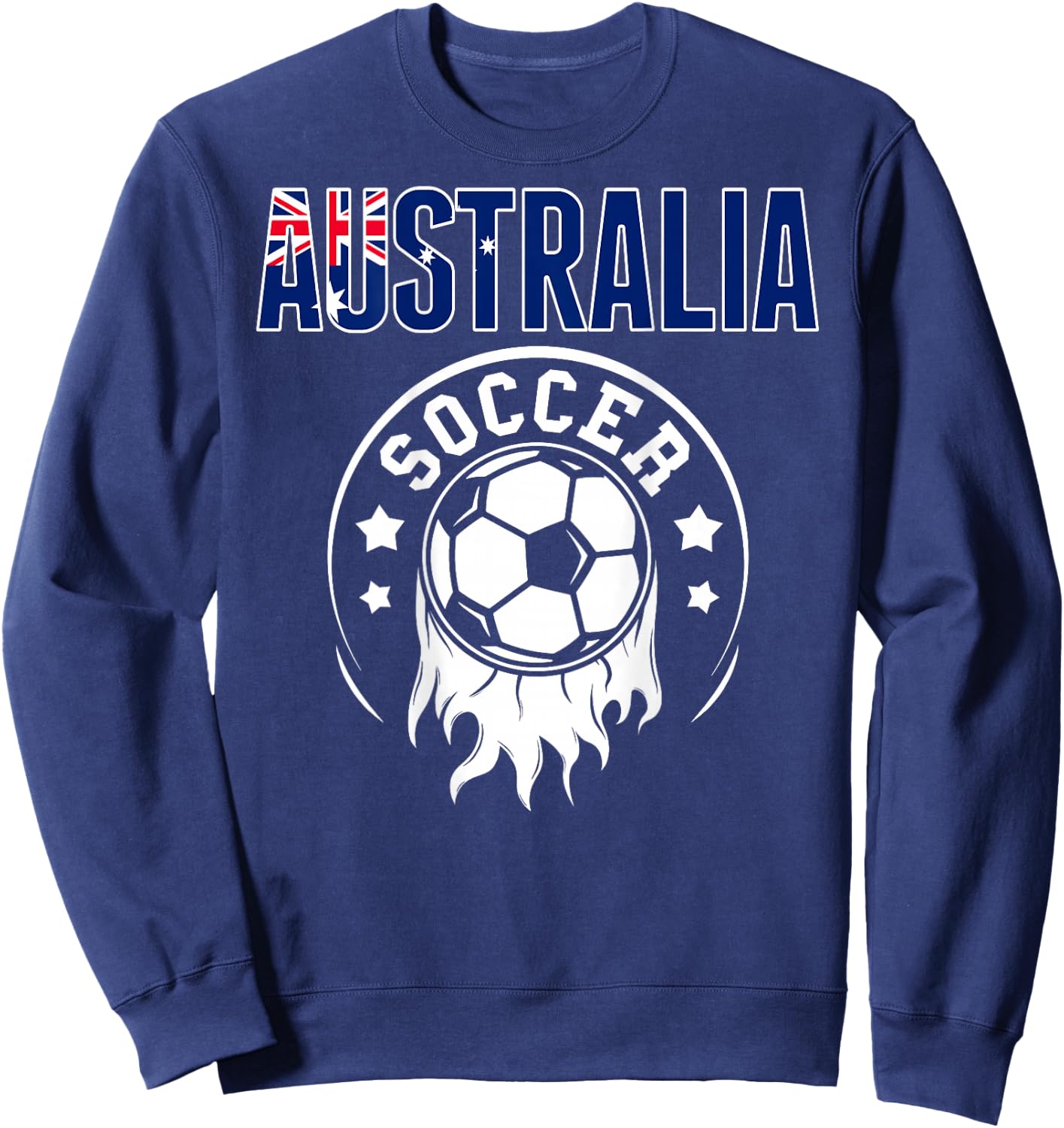 Australia Soccer Fans Jersey Australian Flag Football Lovers Sweatshirt - Sweatshirt | Navy