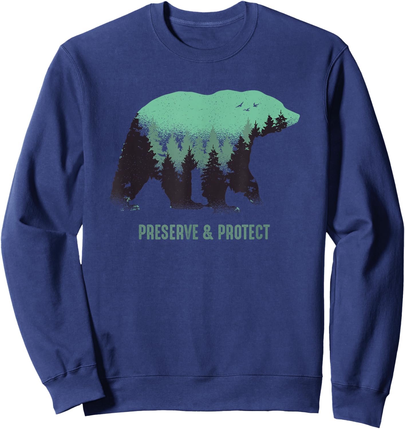 Preserve & Protect Vintage National Park Bear Sweatshirt - Sweatshirt | Navy