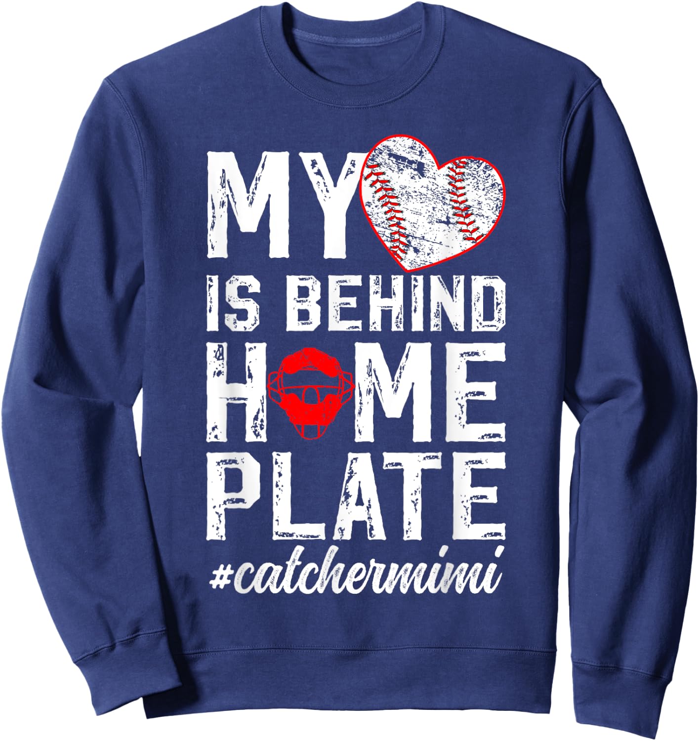 Proud Baseball Catcher Mimi of A Baseball Catcher Sweatshirt - Sweatshirt | Navy
