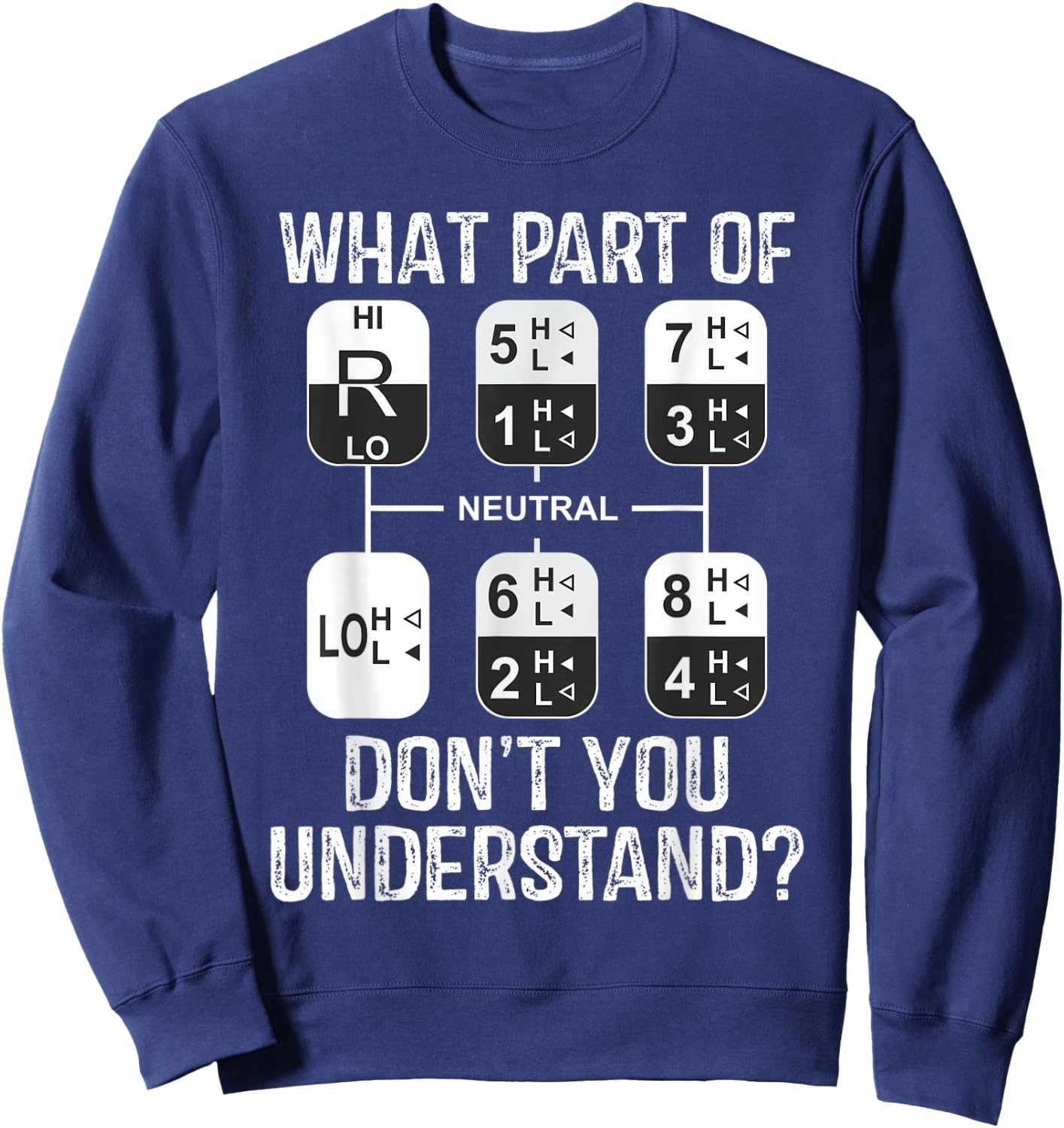 What Part Of Don't You Understand Funny Truck Driver Sweatshirt - Sweatshirt | Navy