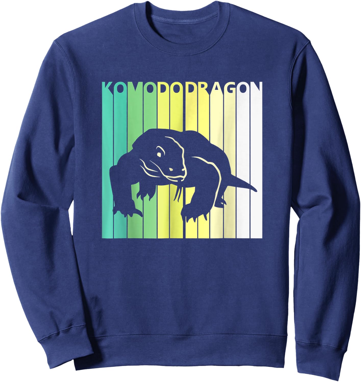 Wild Animal Komodo Dragon St Patrick's Day Sweatshirt - Sweatshirt | Navy