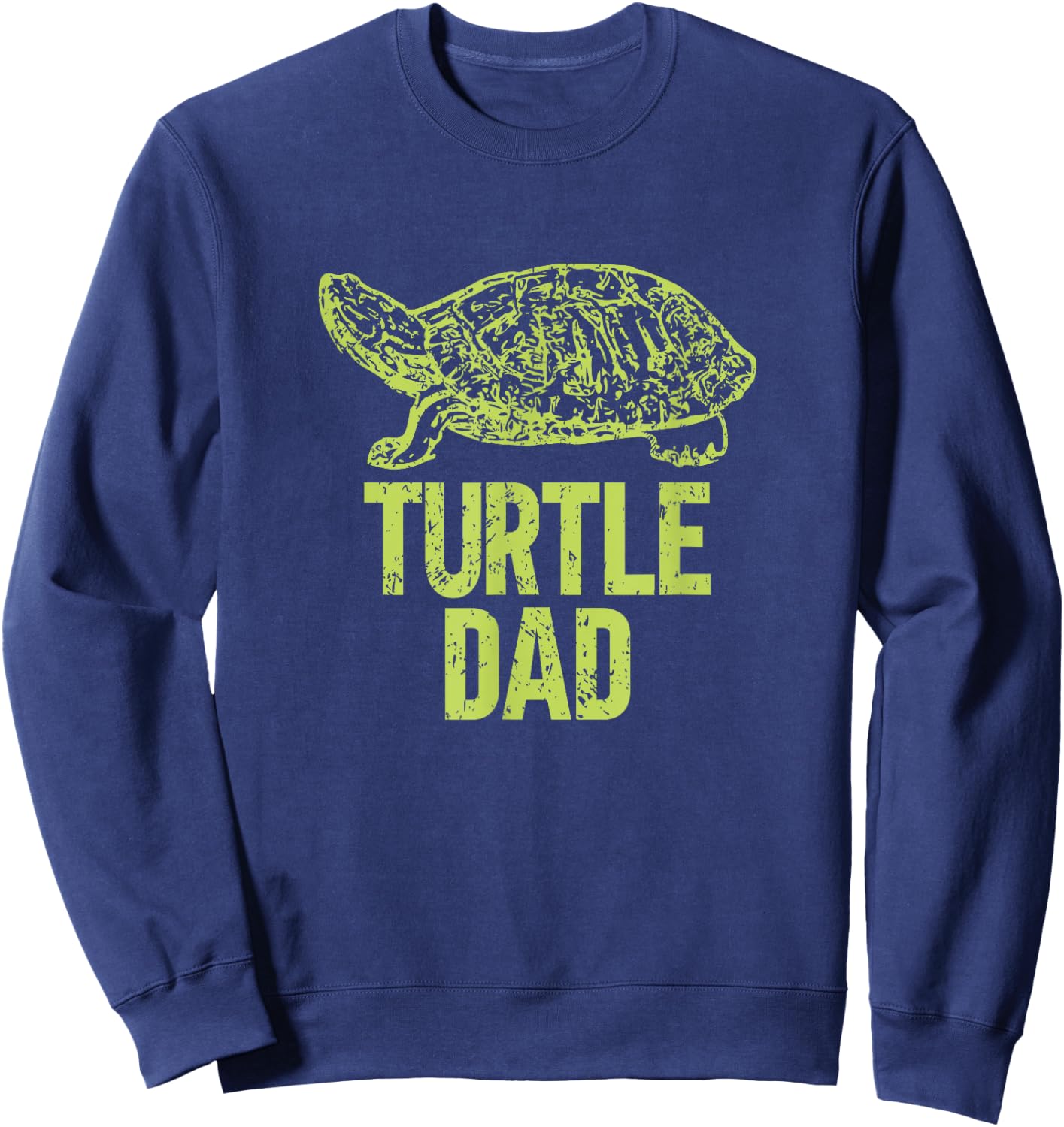 Retro Turtle Dad Turtle Daddy Tortoise Lover Father's Day Sweatshirt - Sweatshirt | Navy