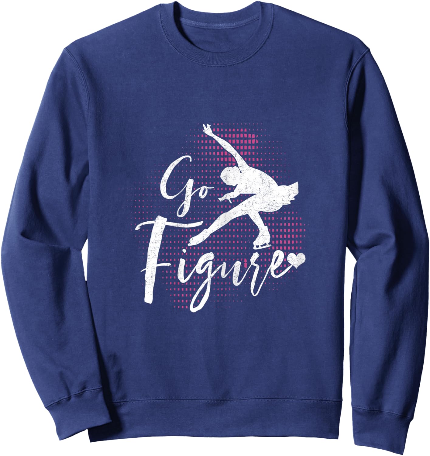 Funny Ice Skating Lover Graphic Women Girls Figure Skating Sweatshirt - Sweatshirt | Navy