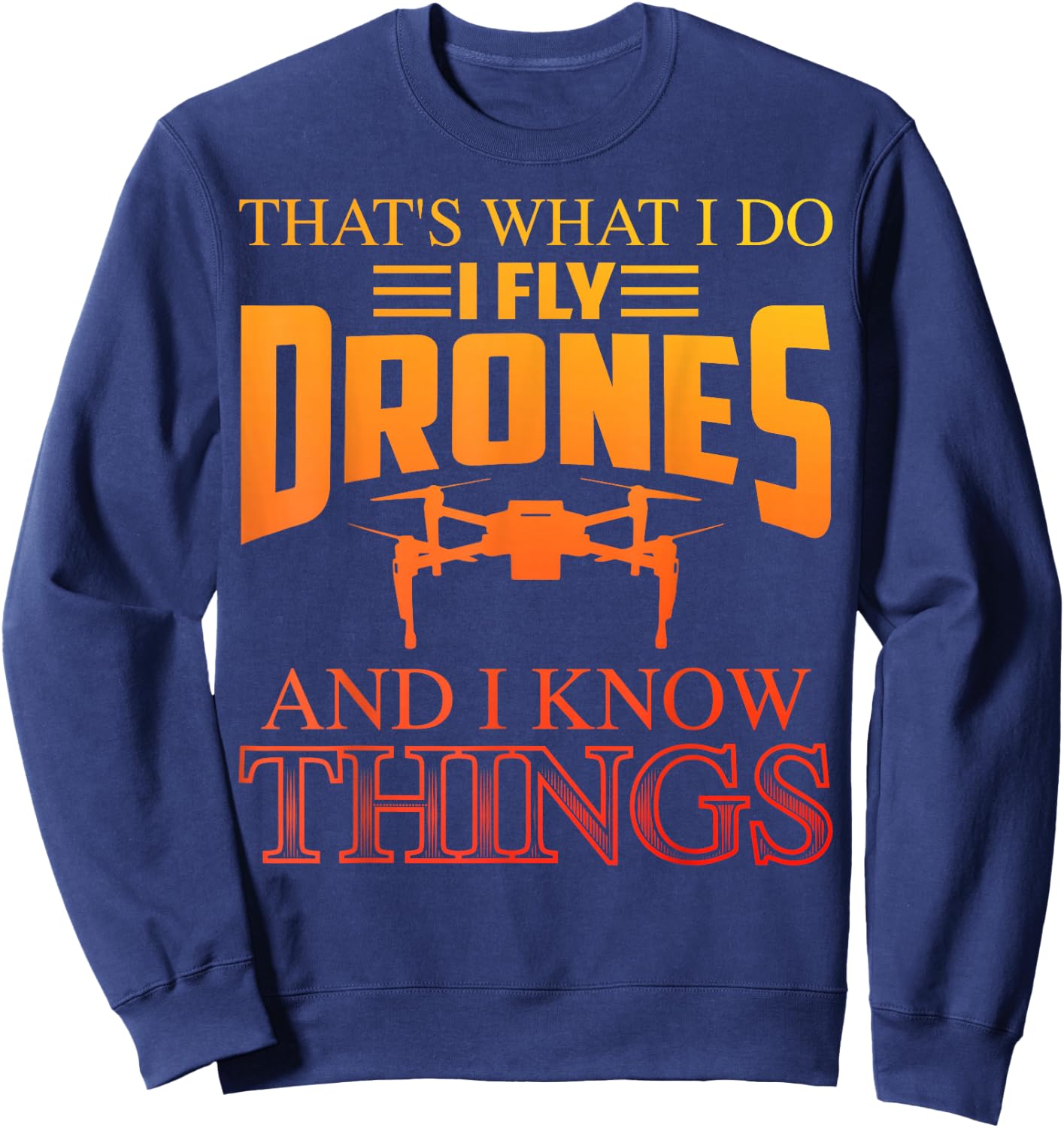 Funny Drone Art Women Boys Drone Racing Drone Pilot Sweatshirt - Sweatshirt | Navy