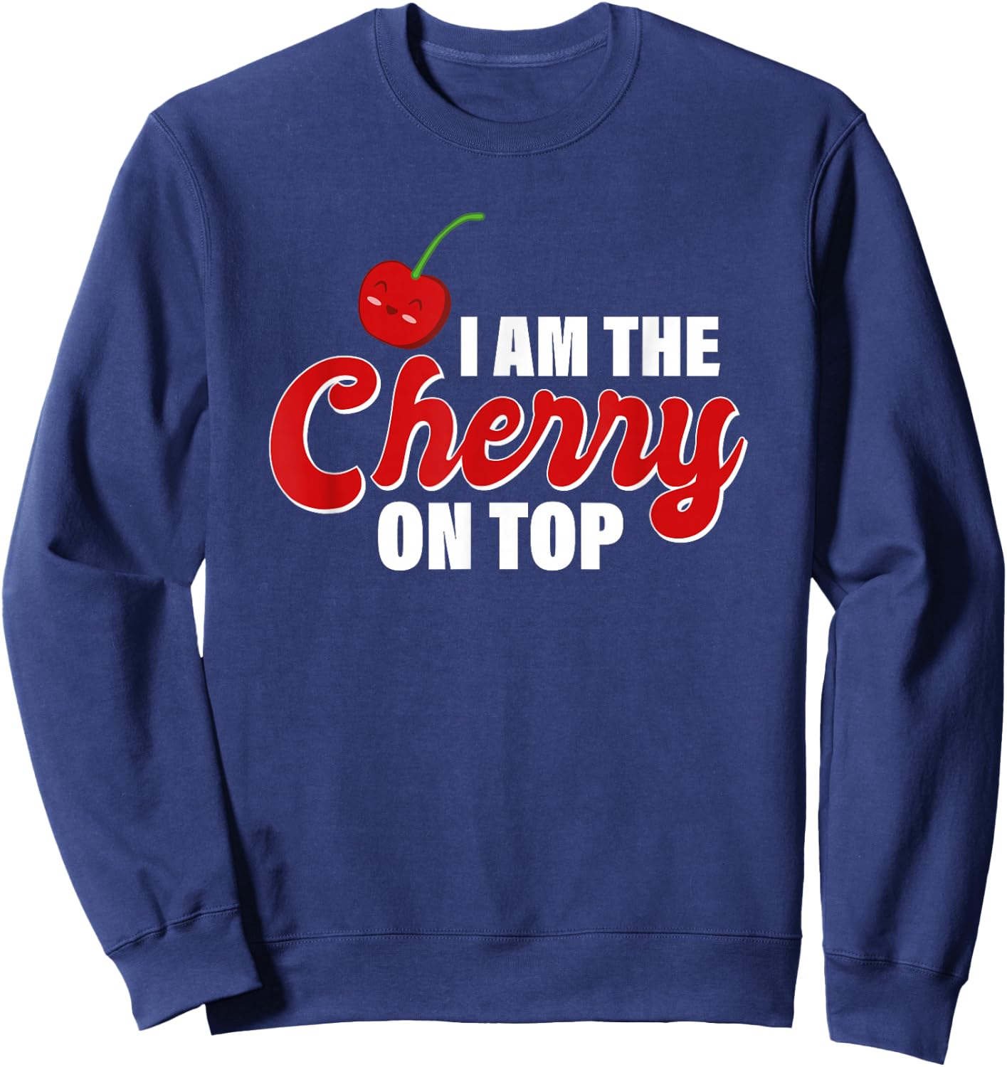 Kirschen Geschenk fr Frauen Women's Cherry Word Game Black 3XL Classic Fit Short Sleeve Sweatshirt - Sweatshirt | Navy