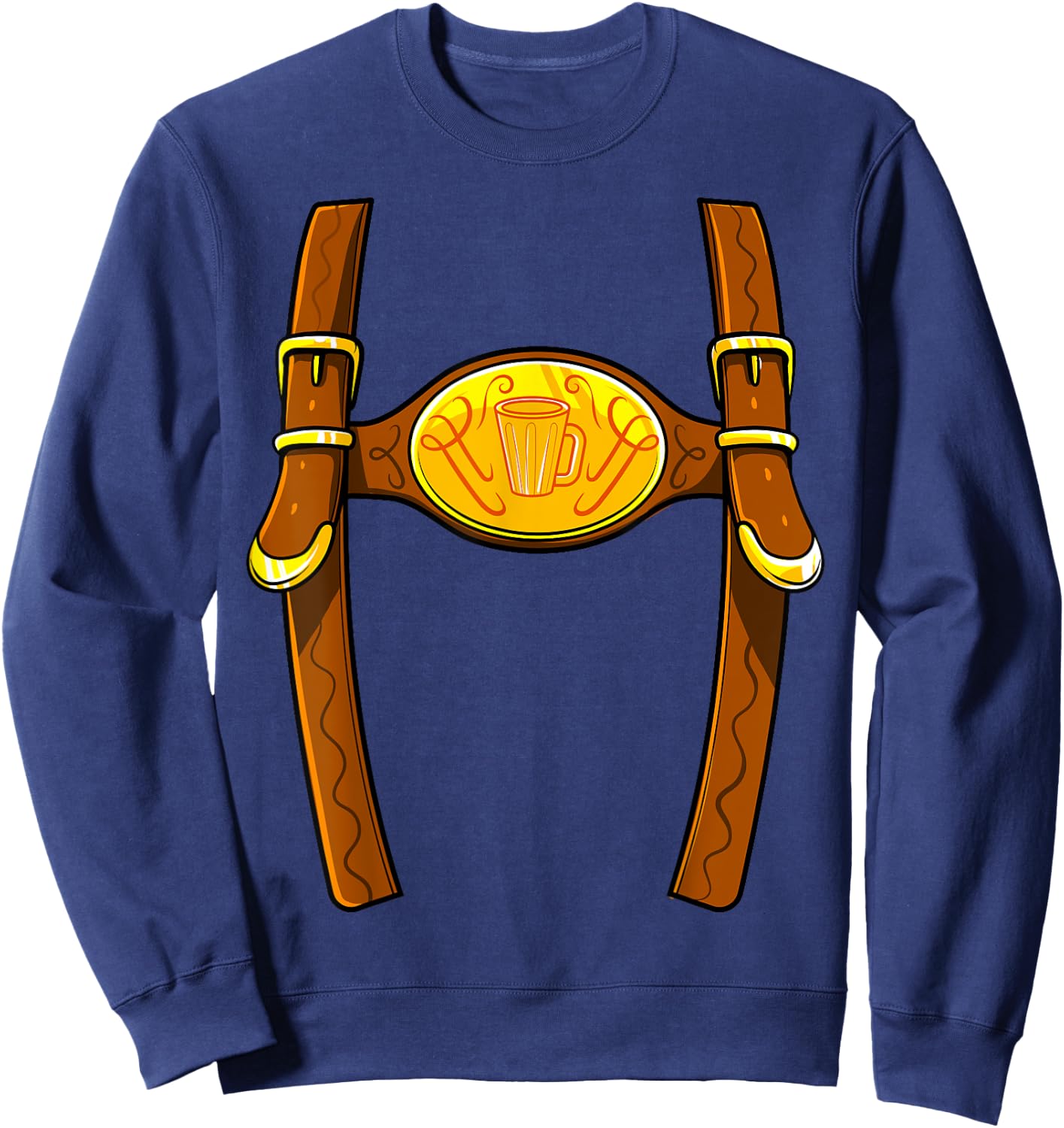 Oktoberfest Lederhosen German Beer Fest Costume Men Women Sweatshirt - Sweatshirt | Navy