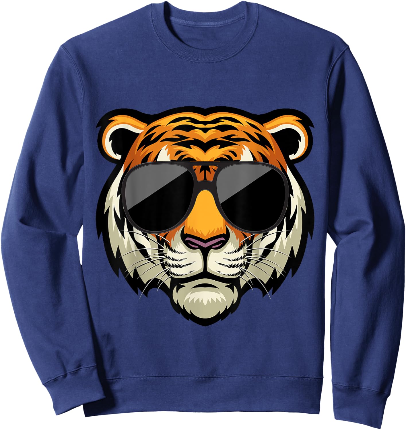 Cool Tiger Striped Animal Design Theme Party For Boys Girls Sweatshirt - Sweatshirt | Navy