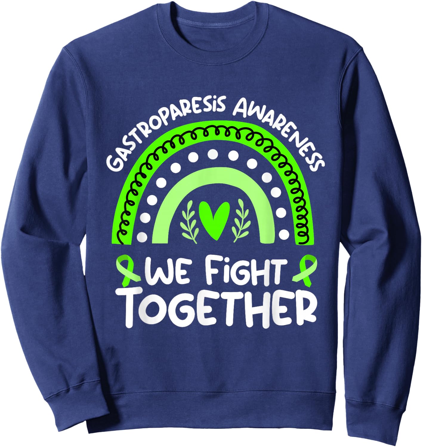 We Fight Together | Gastroparesis Awareness Sweatshirt - Sweatshirt | Navy