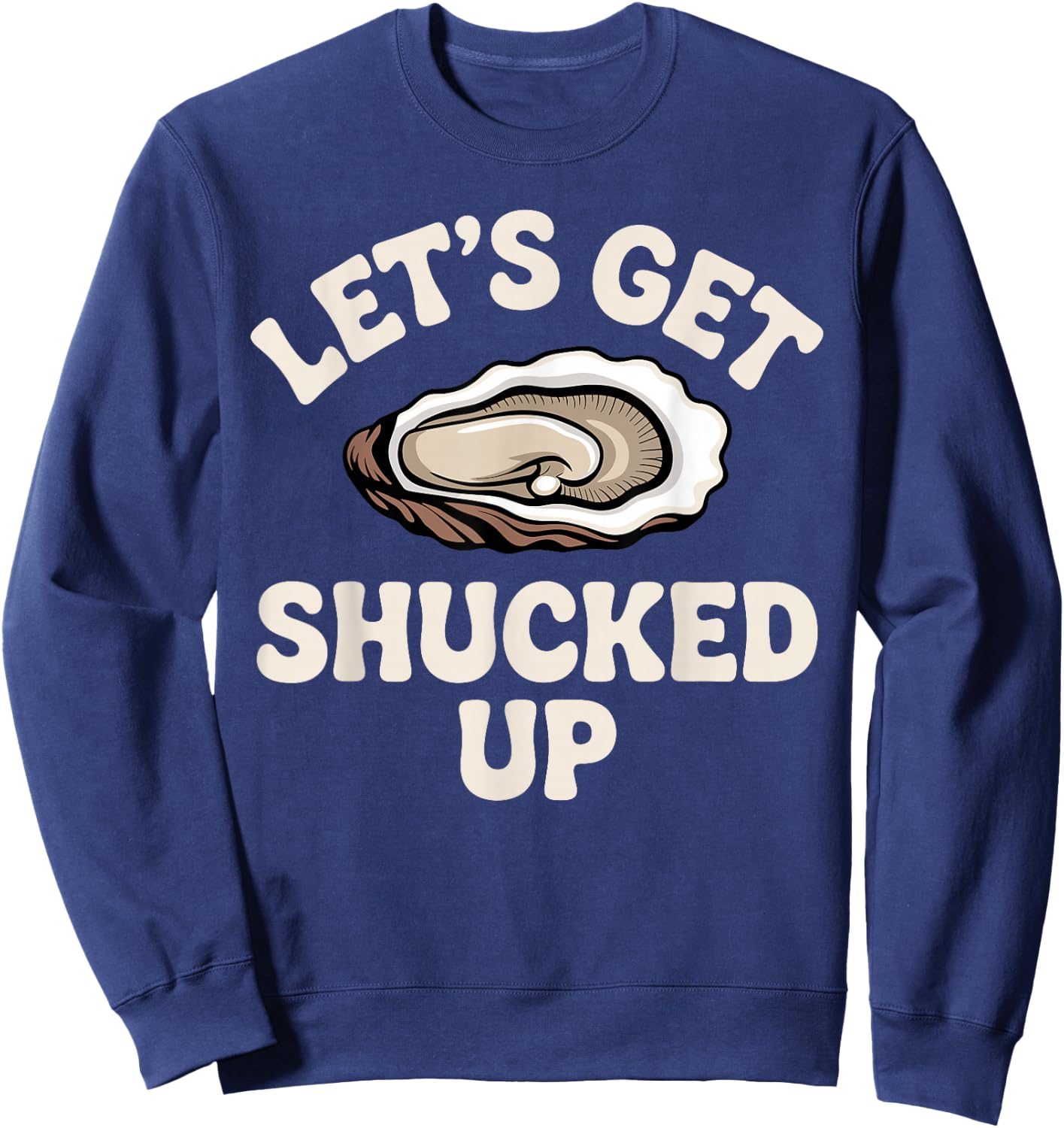 Cute Oyster Design Women Kids Sea Food Oyster Lover Sweatshirt - Sweatshirt | Navy