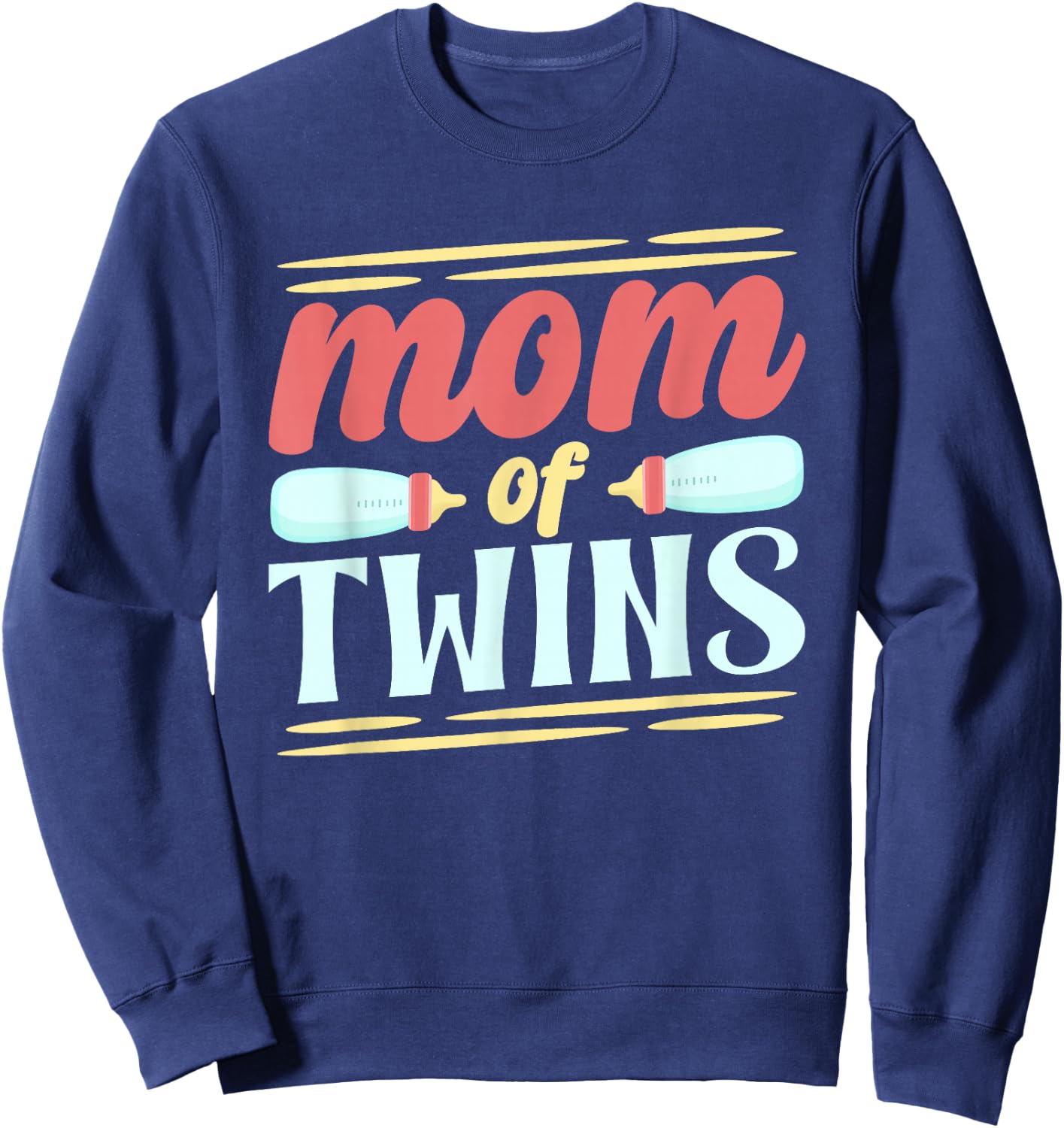 Mother of Twins Humour Twin Twins Boys Mum Sweatshirt - Sweatshirt | Navy