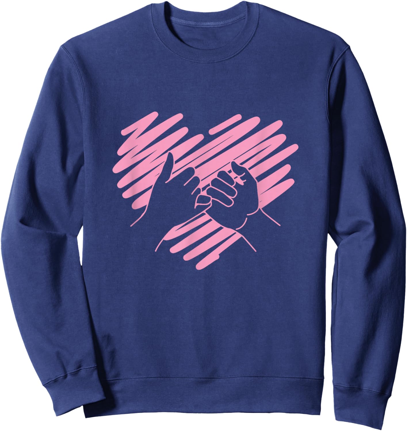 Best Friend Pinky Promise - Aesthetic Gift Sweatshirt - Sweatshirt | Navy