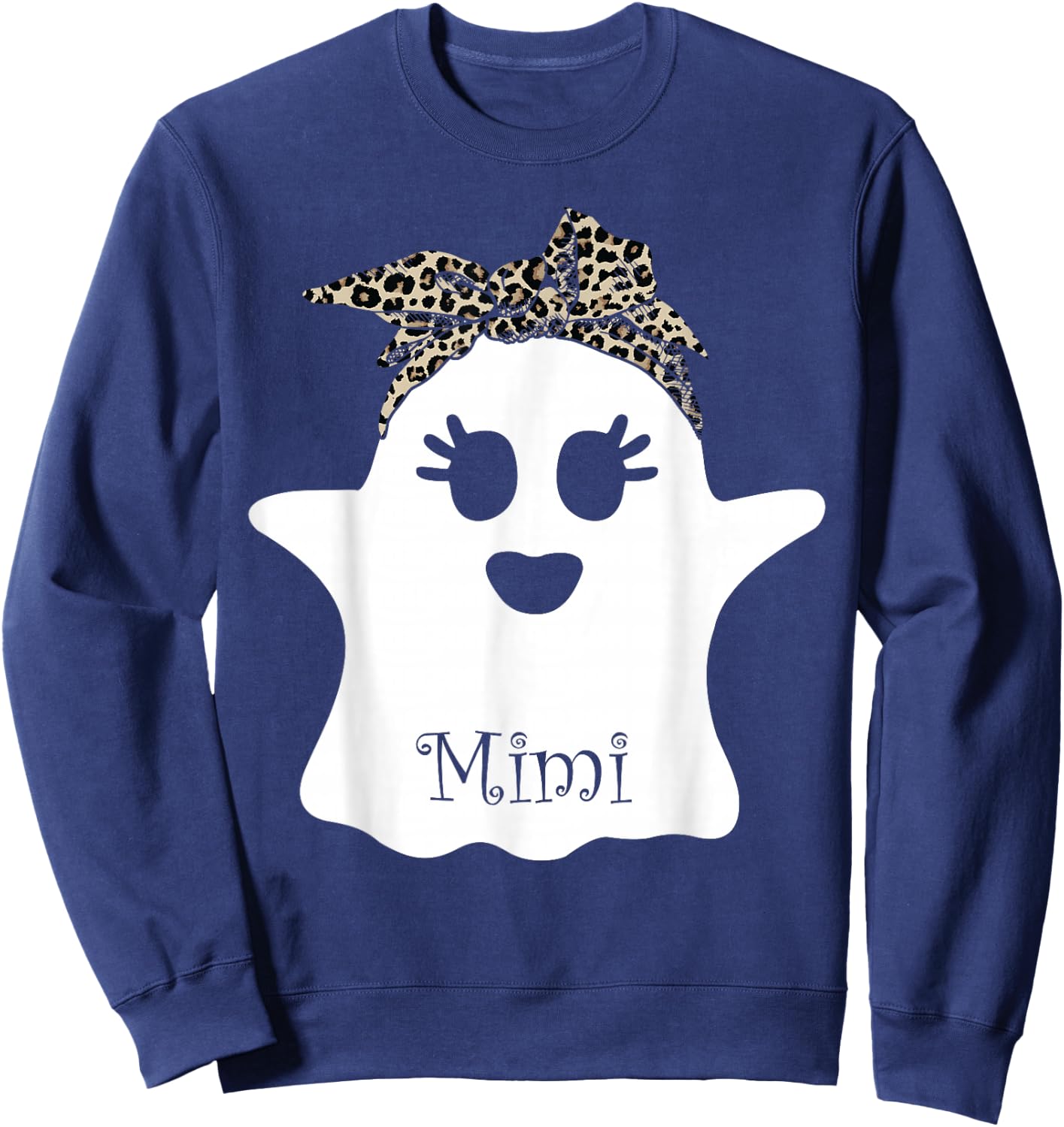 mb Spooky Mimi Ghost Bandana Boo Halloween Family Matching Sweatshirt - Sweatshirt | Navy