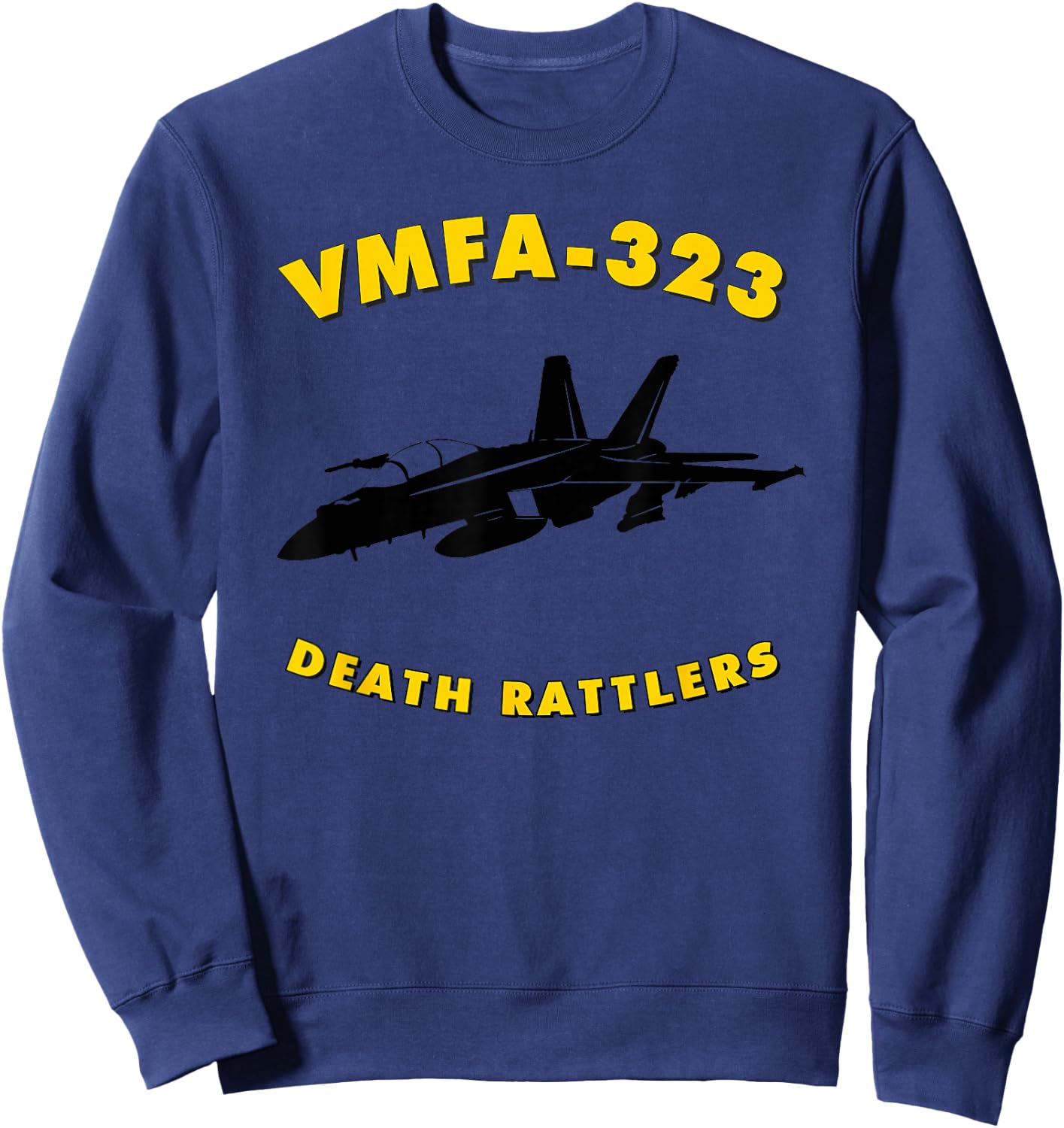 VMFA-323 Fighter Attack Squadron F/A-18 Hornet Jet Sweatshirt - Sweatshirt | Navy