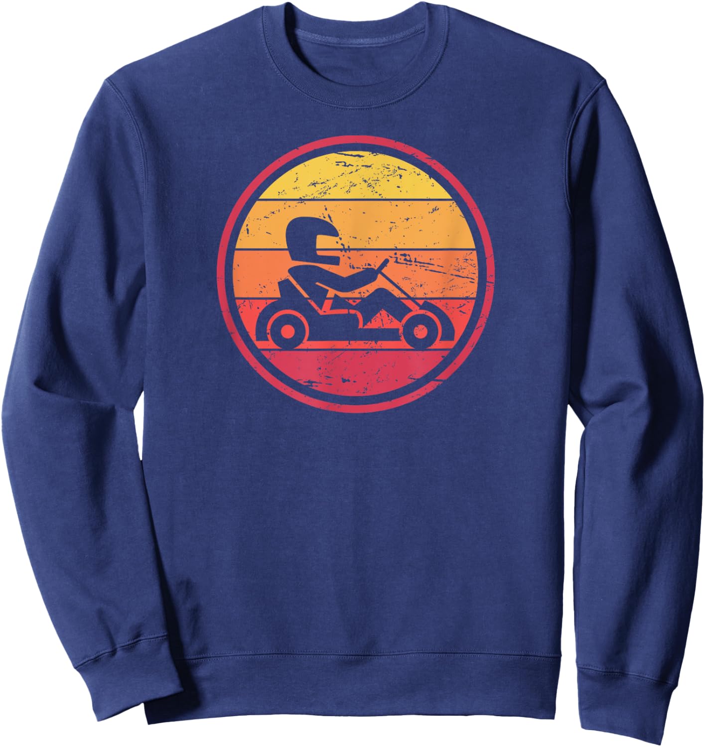 Go Cart Racing Gift "Retro Vintage" - Go Kart Sweatshirt - Sweatshirt | Navy