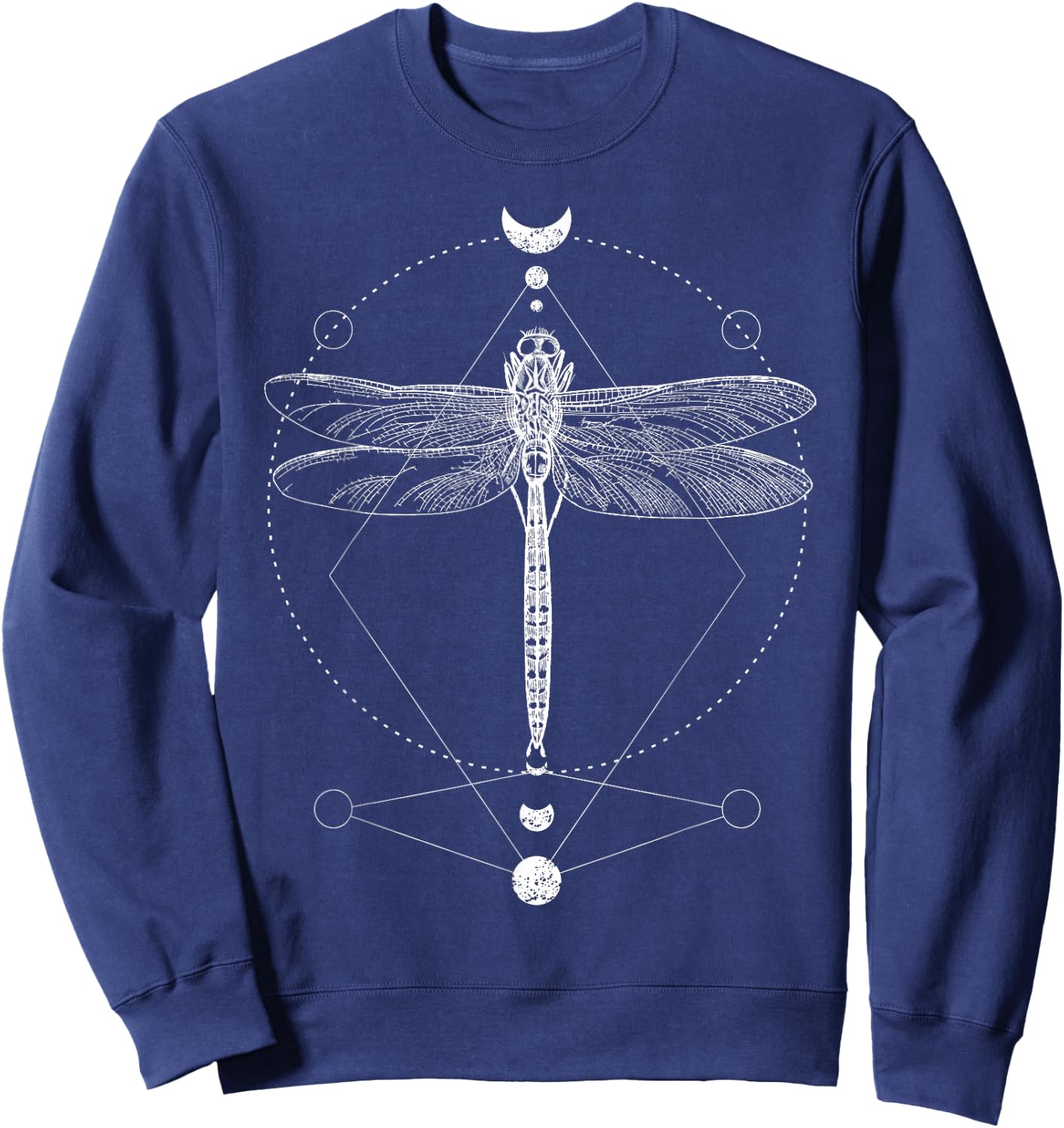 Moon phases Dragonfly - Moon phase Witchcraft Occult Sweatshirt - Sweatshirt | Navy