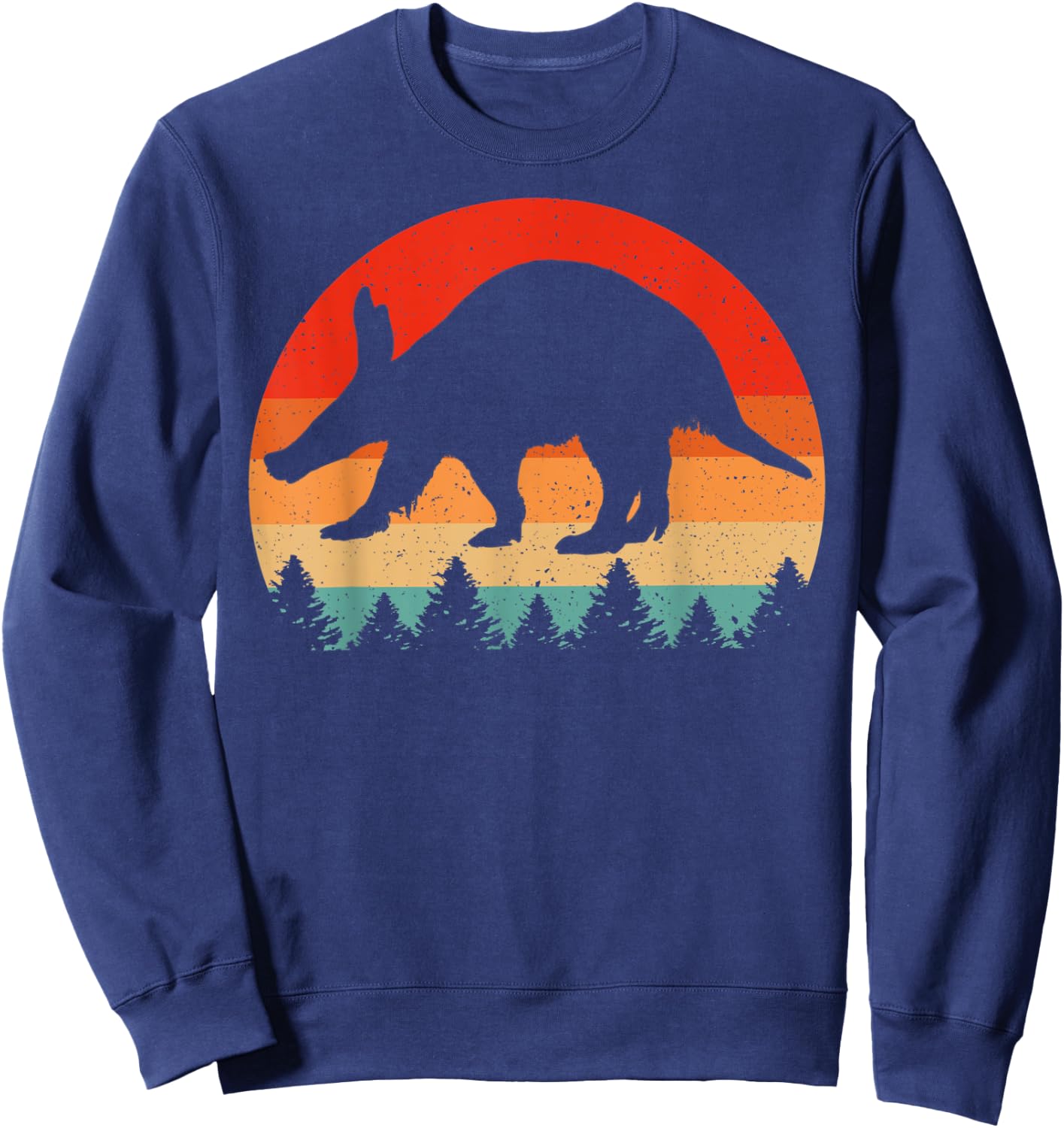 Vintage Retro Aardvark Animal Lover Aardvark Sweatshirt - Sweatshirt | Navy