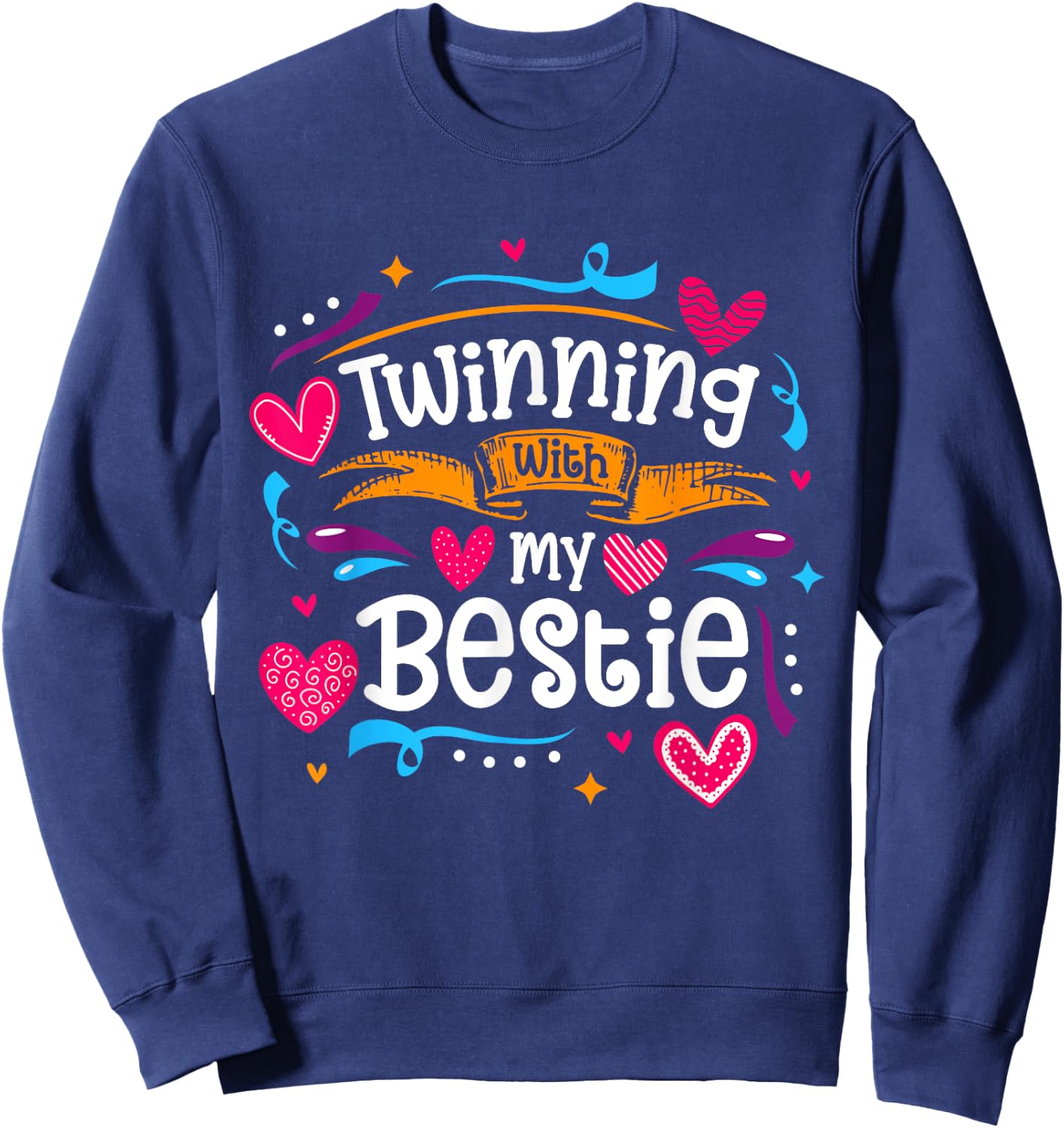 Twinning Bestie Twins Day Friends Matching Sweatshirt - Sweatshirt | Navy