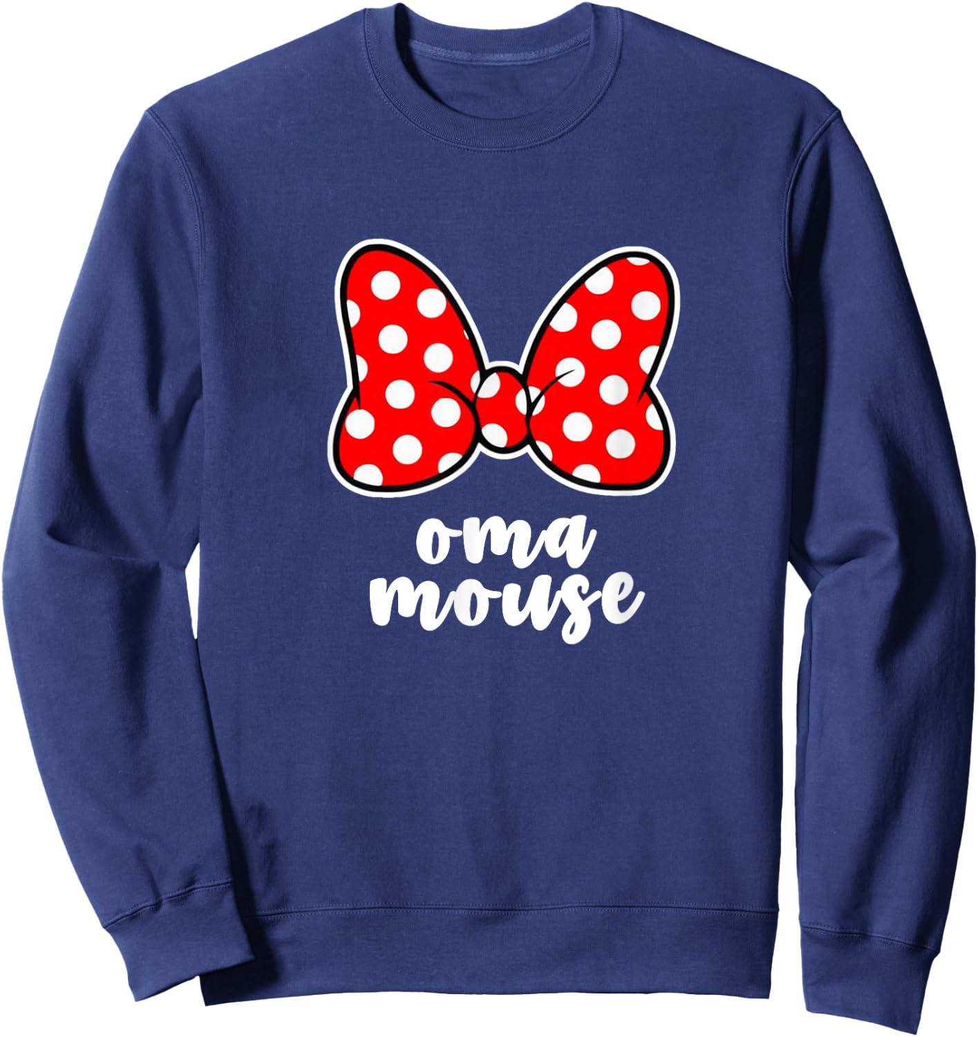 Oma Mouse Family Vacation Bow Sweatshirt - Sweatshirt | Navy