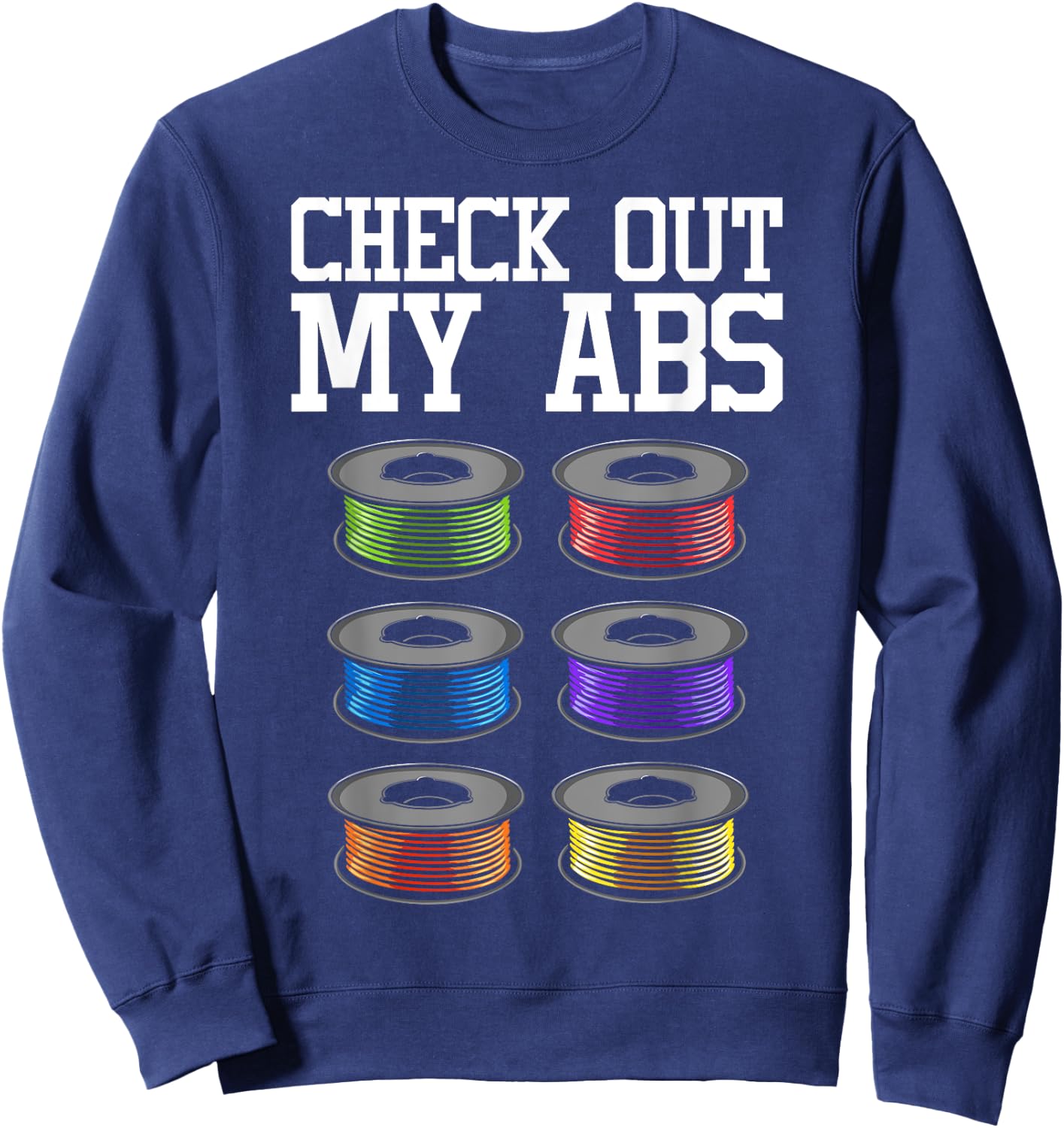 Funny 3D Printing Designs Women ABS Printer Filament Sweatshirt - Sweatshirt | Navy