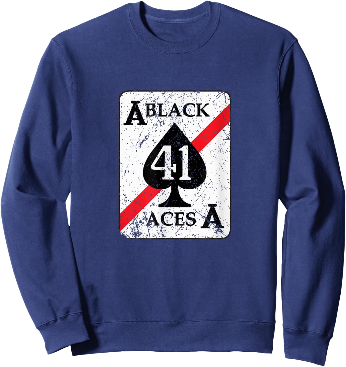 VFA-41 Black Aces Fighter Squadron Vintage Veterans Day Xmas Sweatshirt - Sweatshirt | Navy