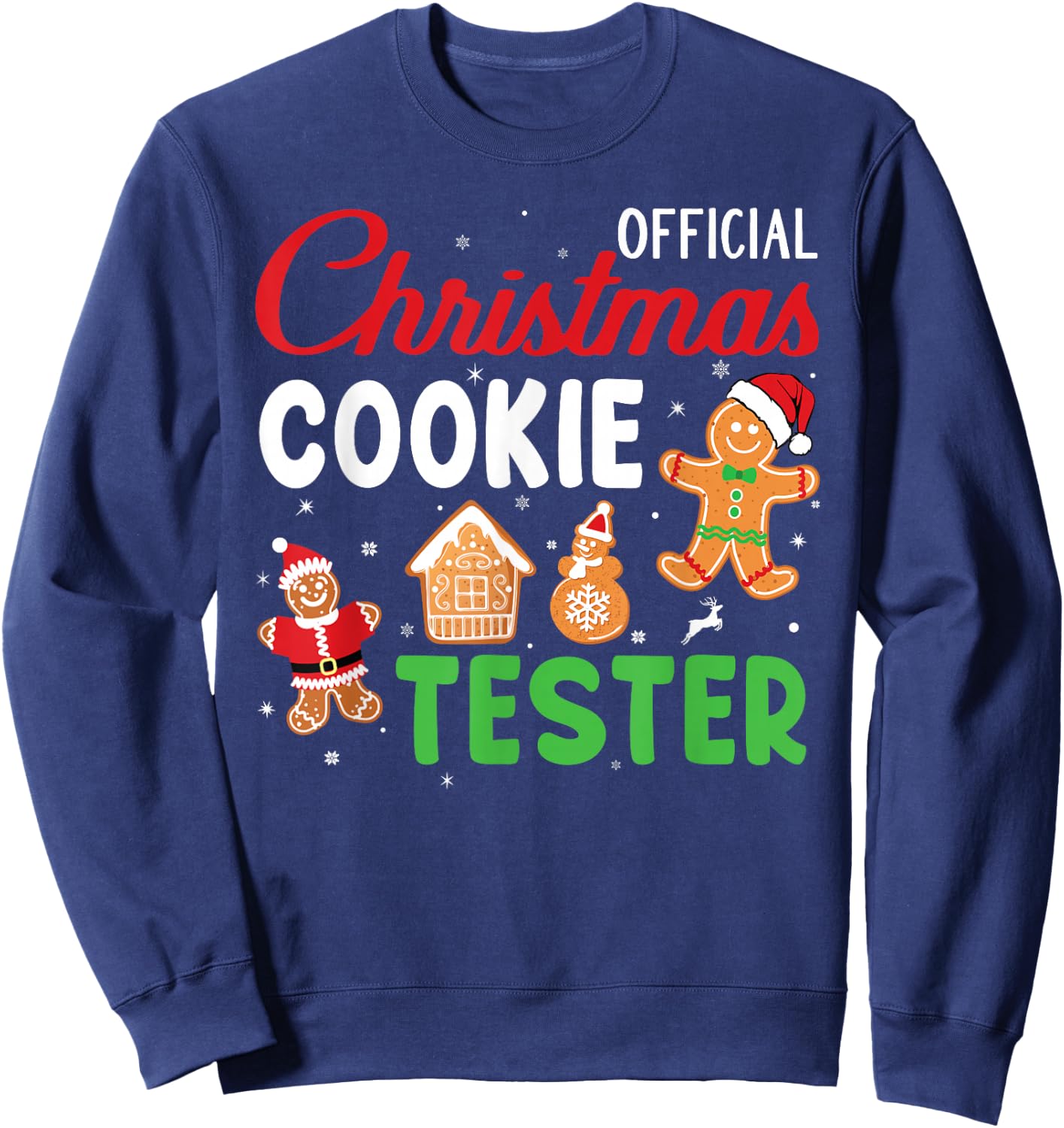 Official Christmas Cookie Tester Baking Crew Family Matching Sweatshirt - Sweatshirt | Navy