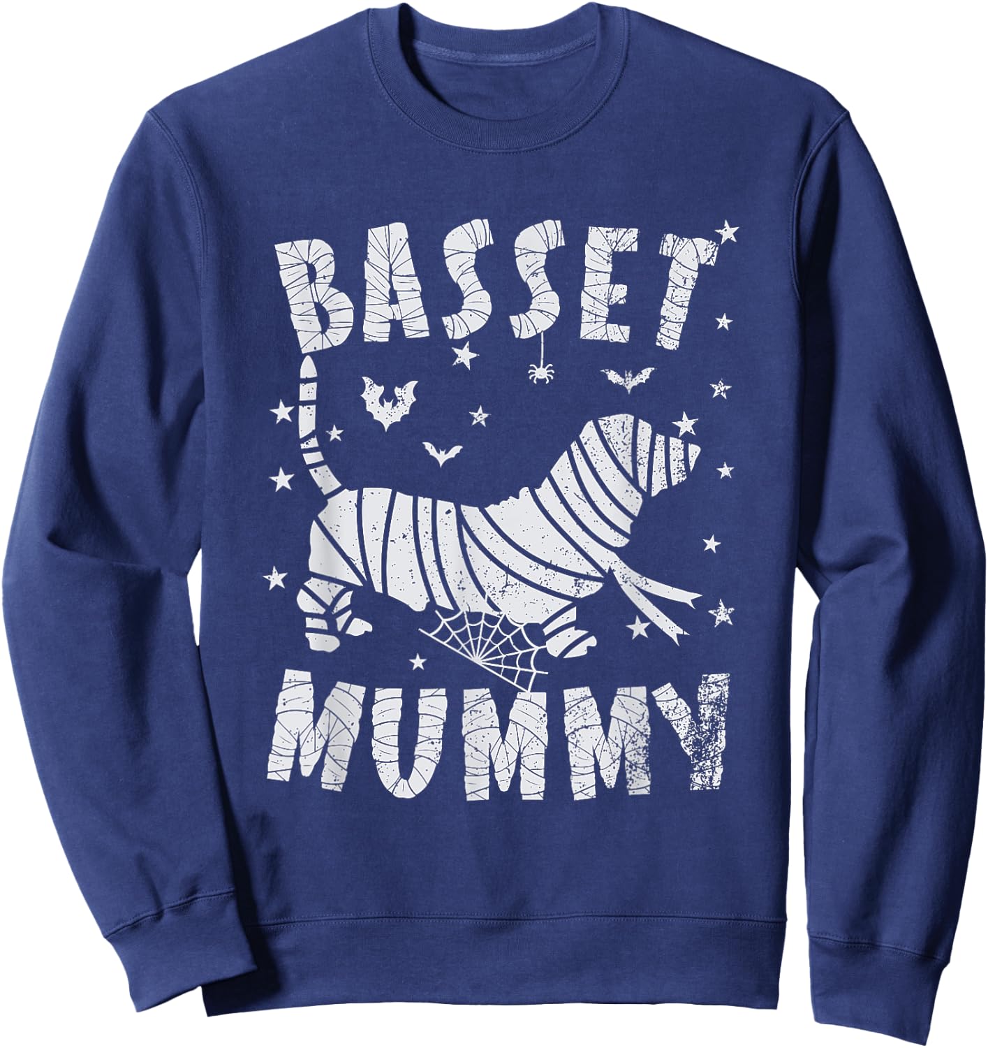 Basset Hound Mummy - Halloween Sweatshirt - Sweatshirt | Navy