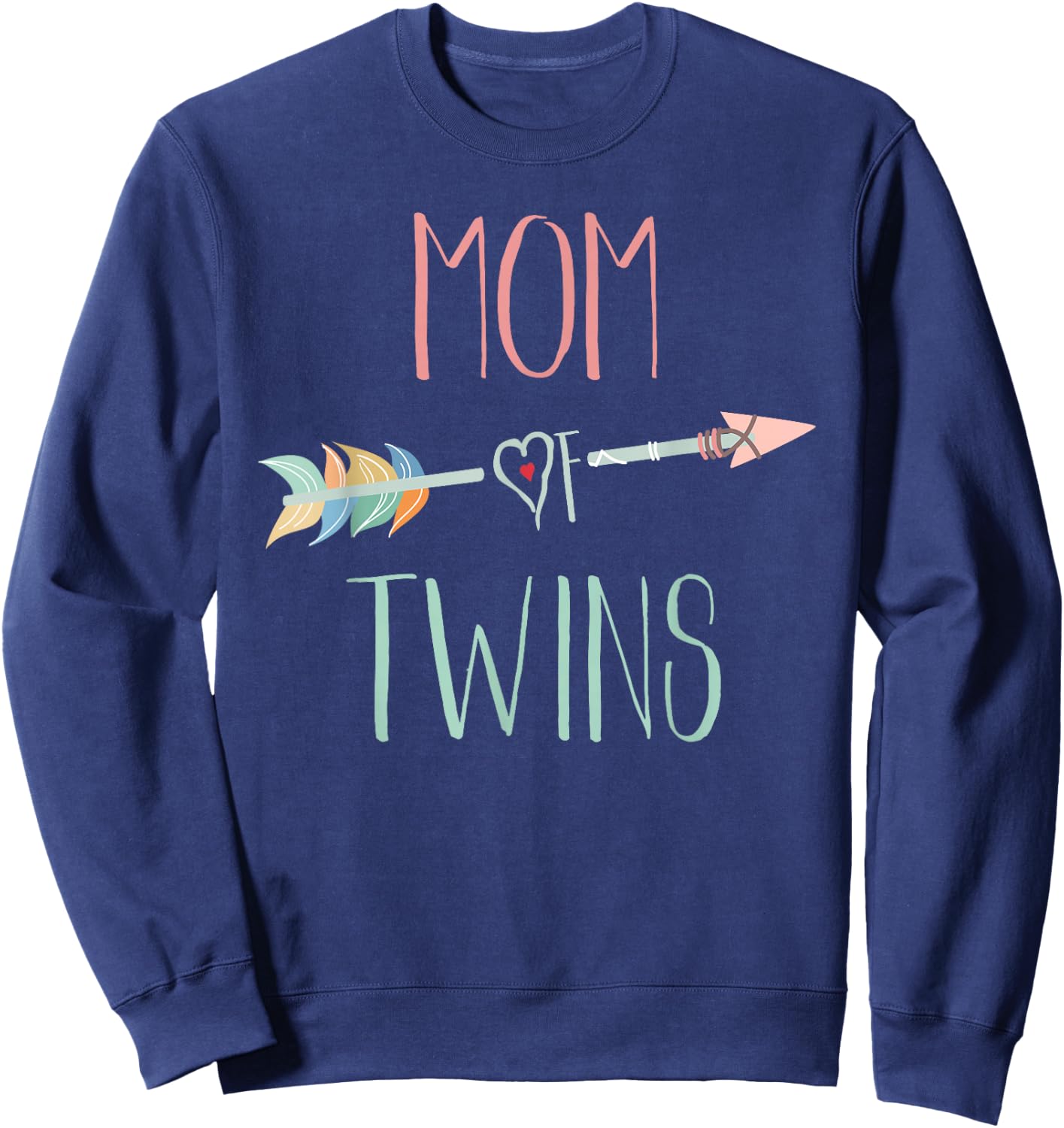 Mom of Twins Mother's Day Gift Sweatshirt - Sweatshirt | Navy