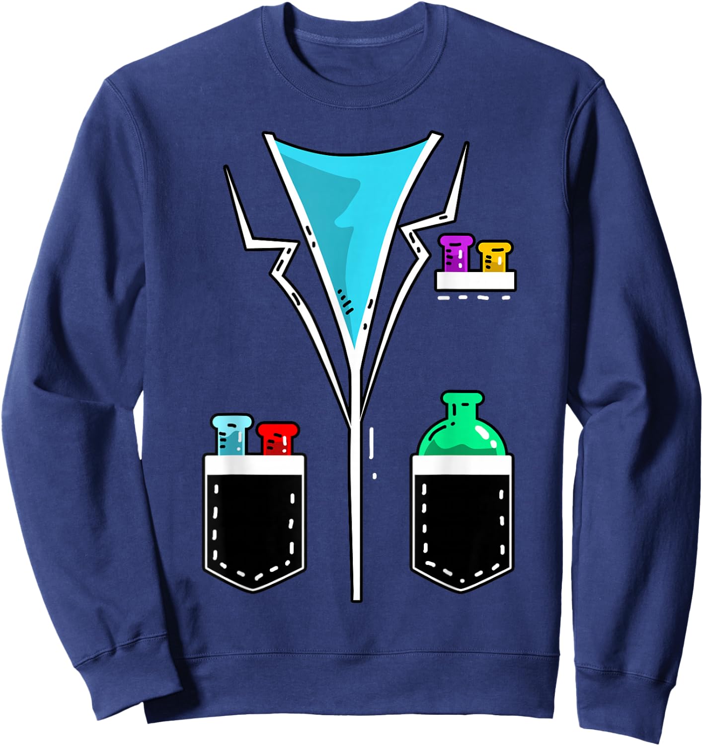 Chemist Costume Scientist Lab Coat Gift Sweatshirt - Sweatshirt | Navy