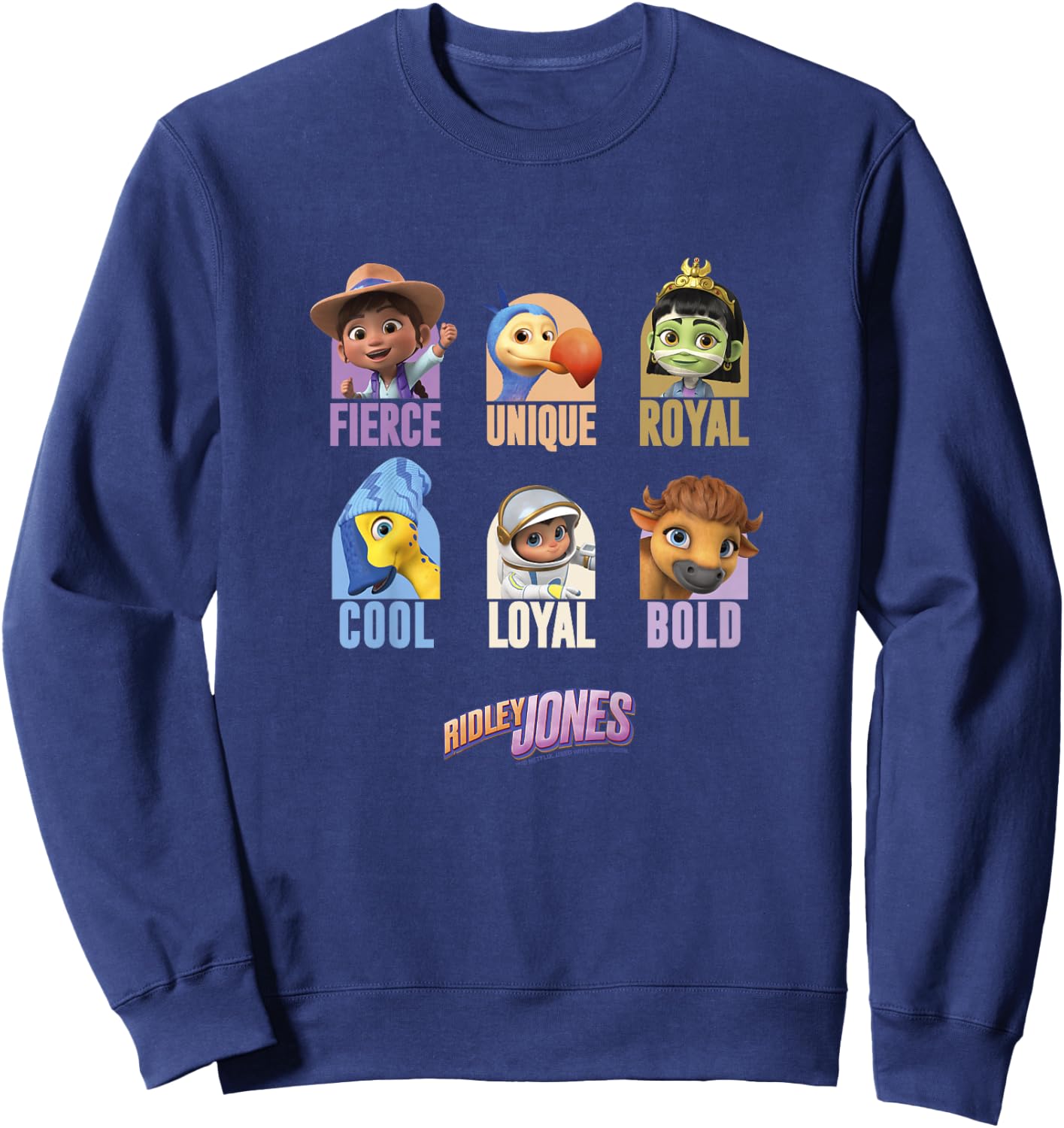 Ridley Jones Character Grid Sweatshirt - Sweatshirt | Navy