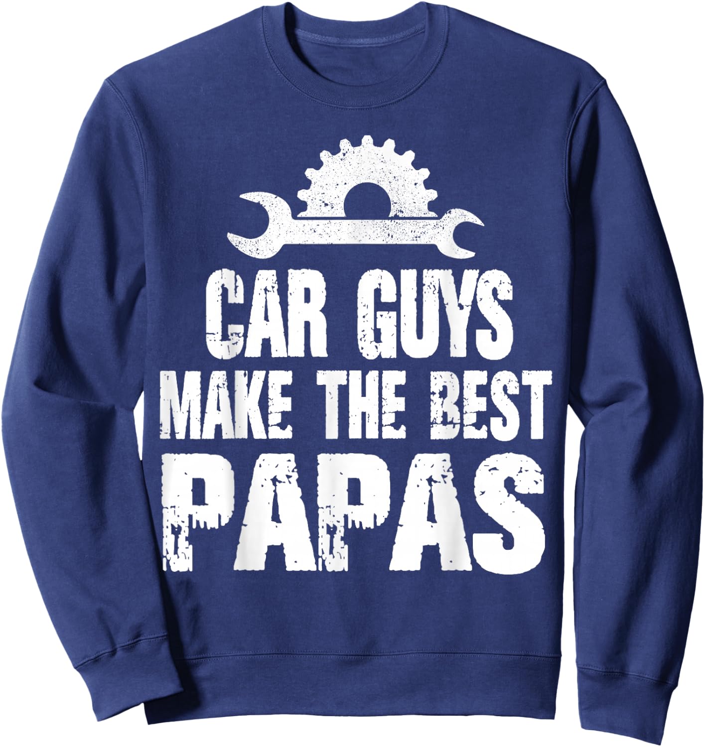 Proud Papa Car Guys Make The Best Brother Mechanic Crew Sweatshirt - Sweatshirt | Navy