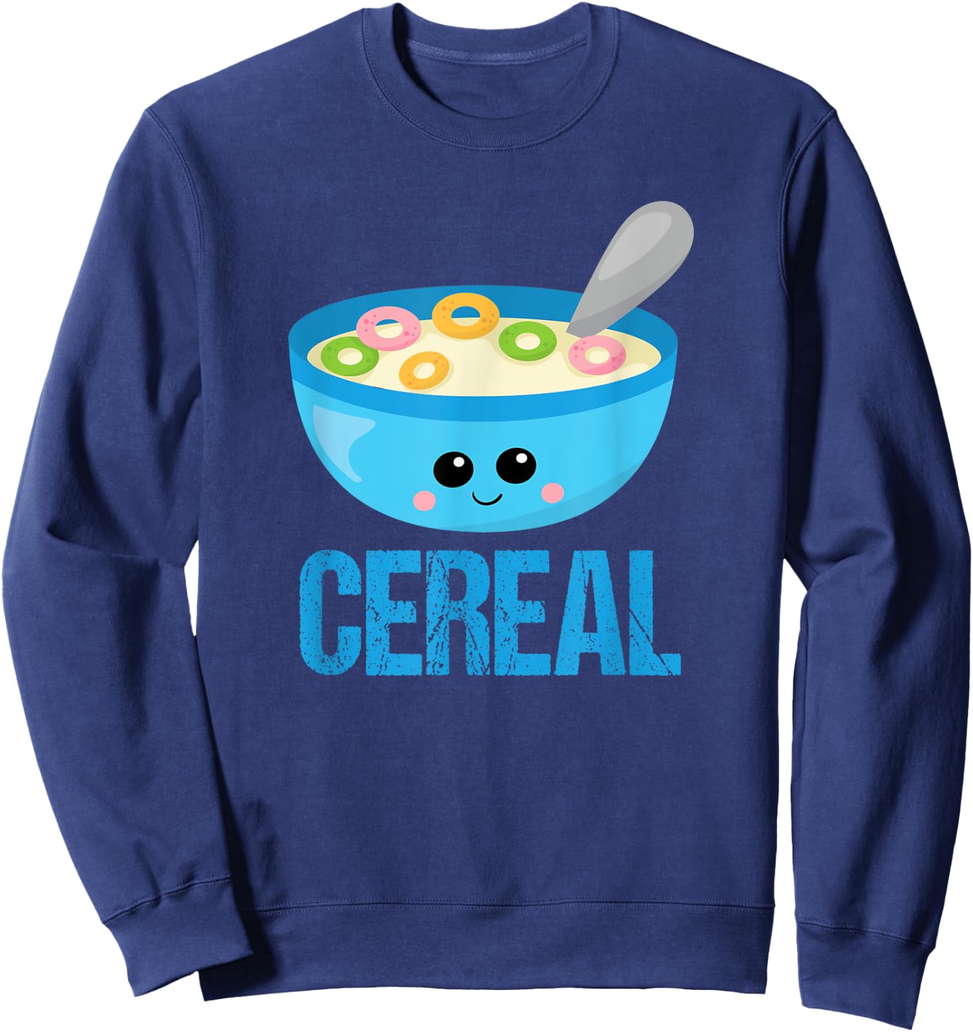 Cute Cereal & Milk Couples Halloween Costume His & Hers Sweatshirt - Sweatshirt | Navy