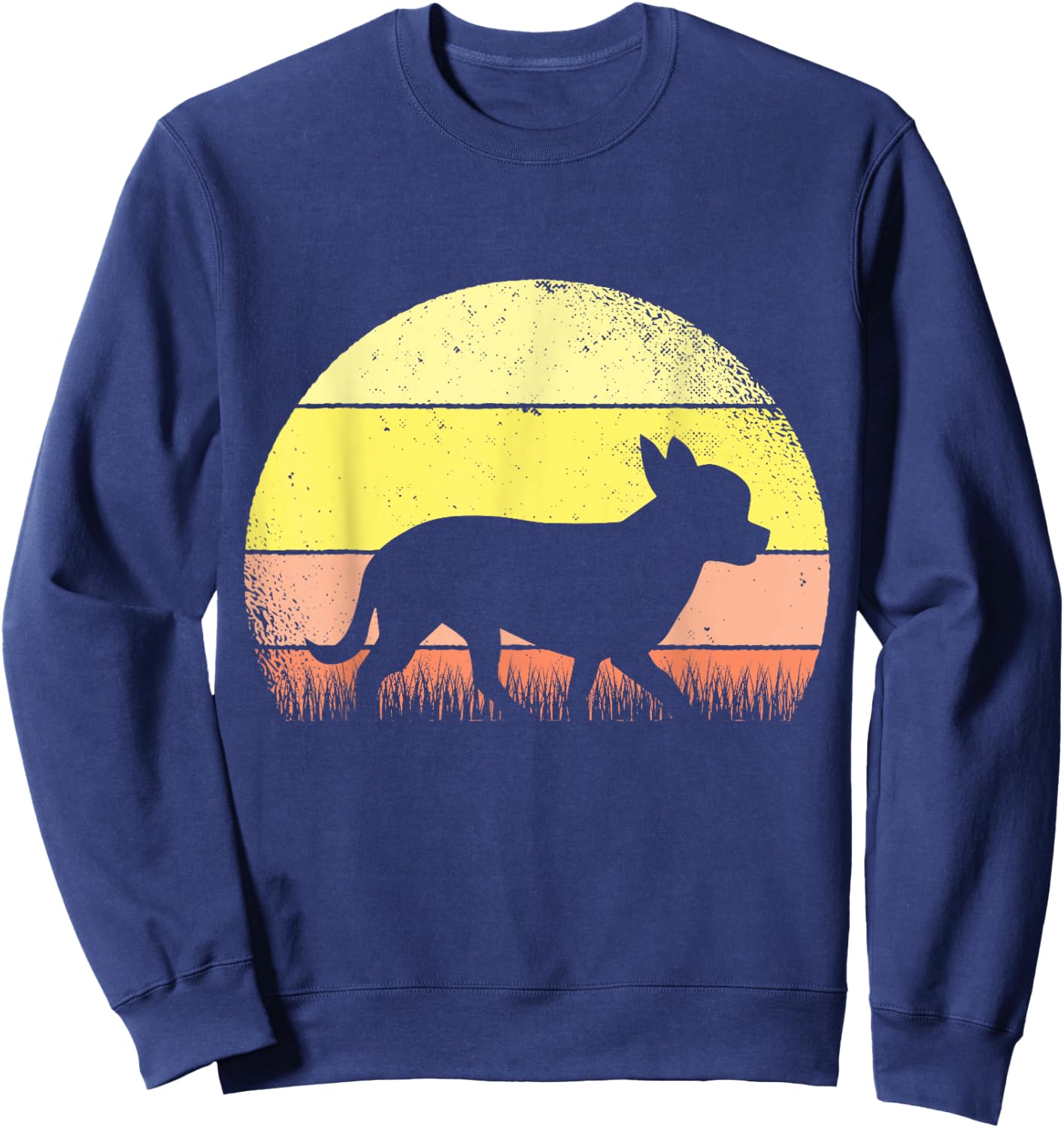 Retro Chihuahua Dog Vintage Dog Dad Mom Gift Men Women Kids Sweatshirt - Sweatshirt | Navy