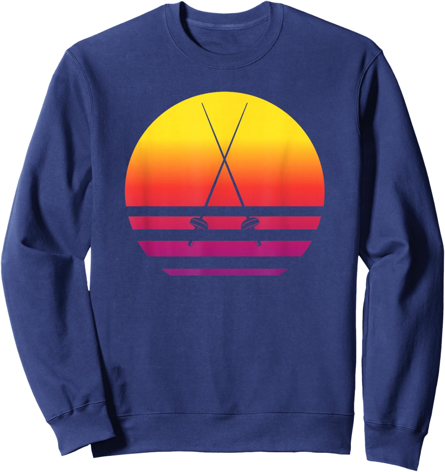 Fencing Retro Style Vintage Sweatshirt - Sweatshirt | Navy