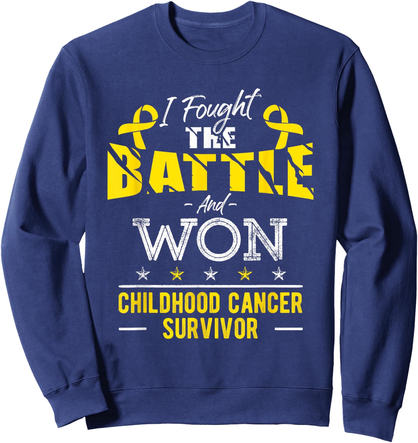 Childhood Cancer Awareness Cancer Survivor Fighter Sweatshirt - Sweatshirt | Navy