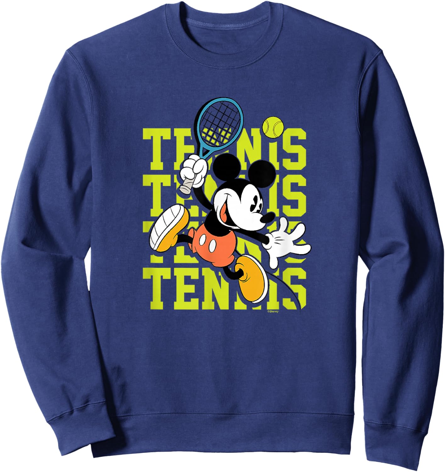 Disney - Mickey Tennis Stacked Sweatshirt - Sweatshirt | Navy
