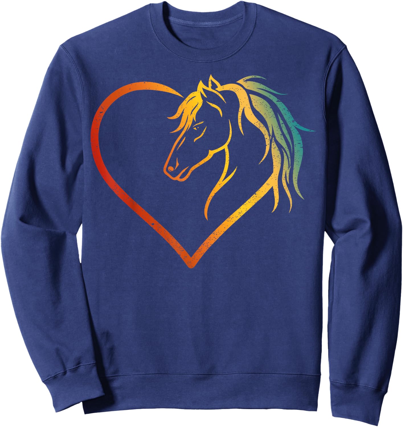 Horse head with a heart - Riding Horse Sweatshirt - Sweatshirt | Navy