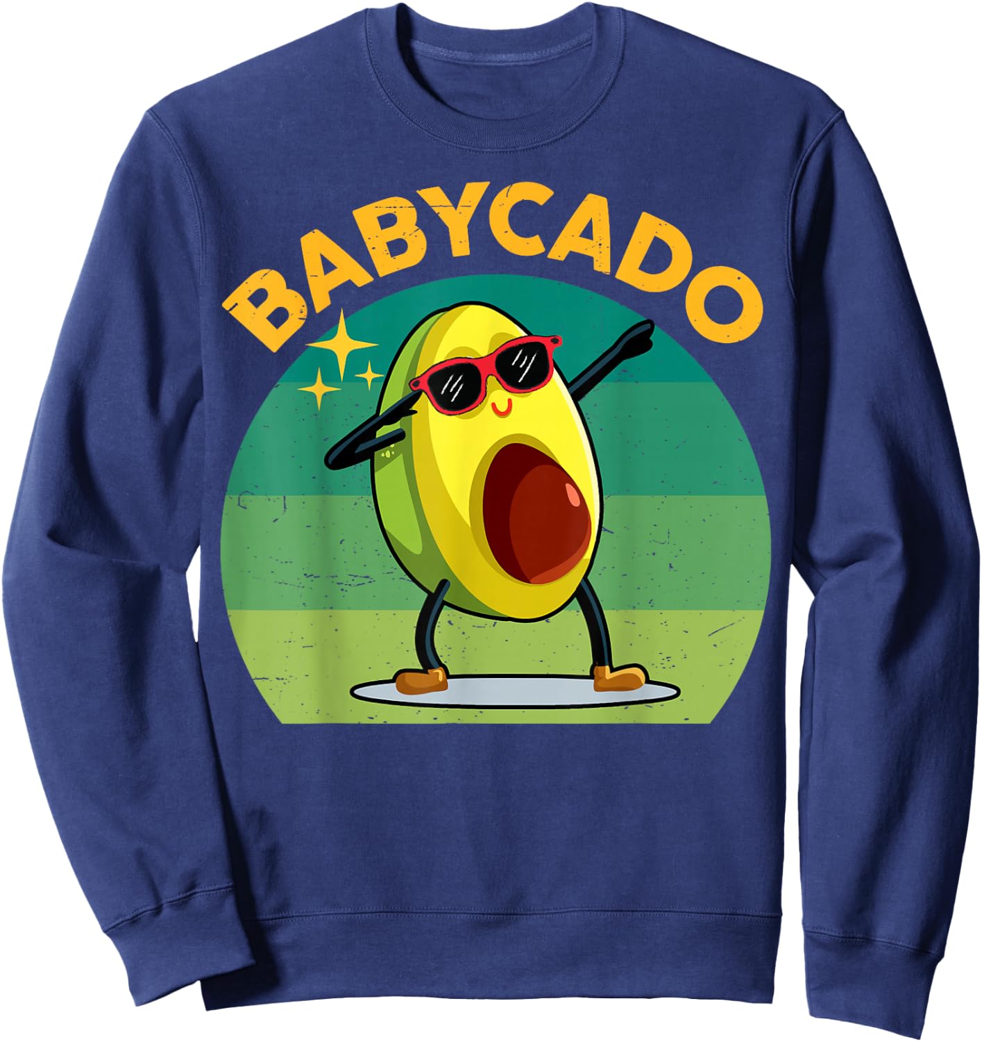 Cute Babycado Dabbing Avocado-Shirt Funny Avocado Kids Boy Sweatshirt - Sweatshirt | Navy