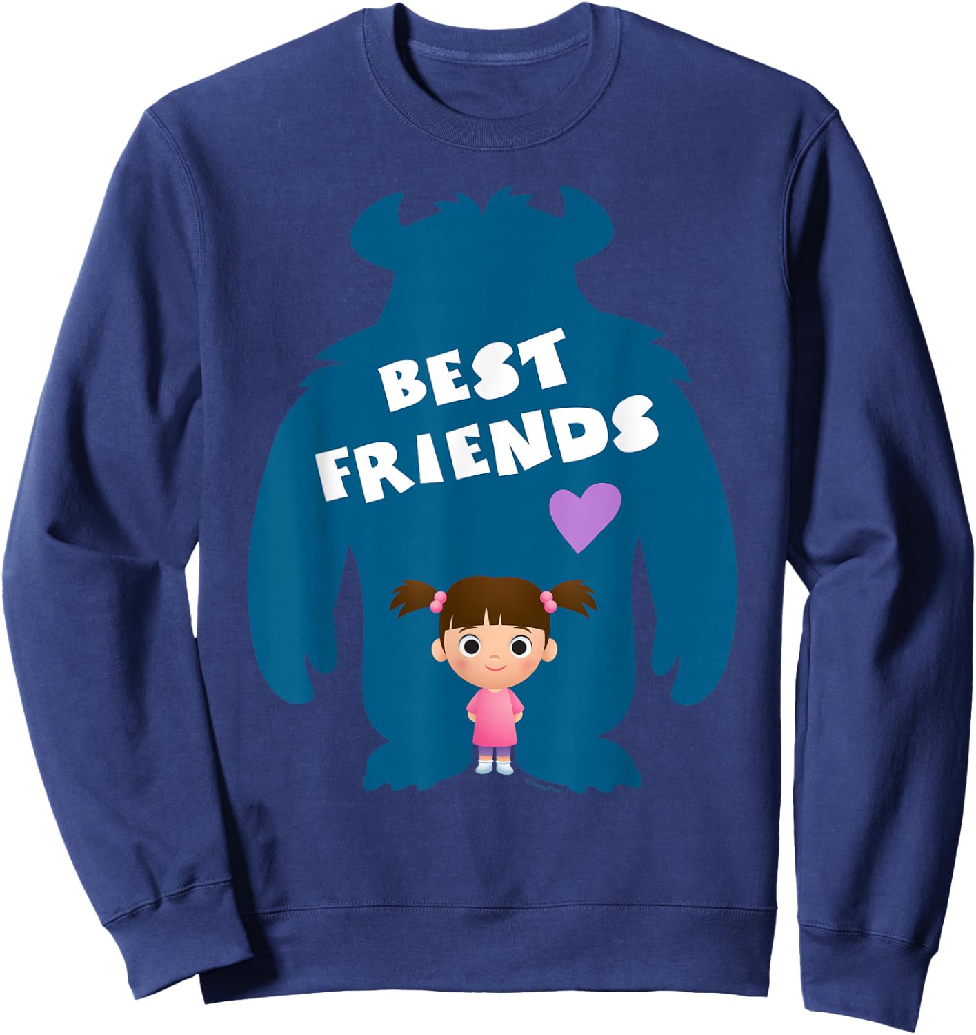 Disney and Pixar’s Monsters Inc Sulley and Boo Best Friends Sweatshirt - Sweatshirt | Navy