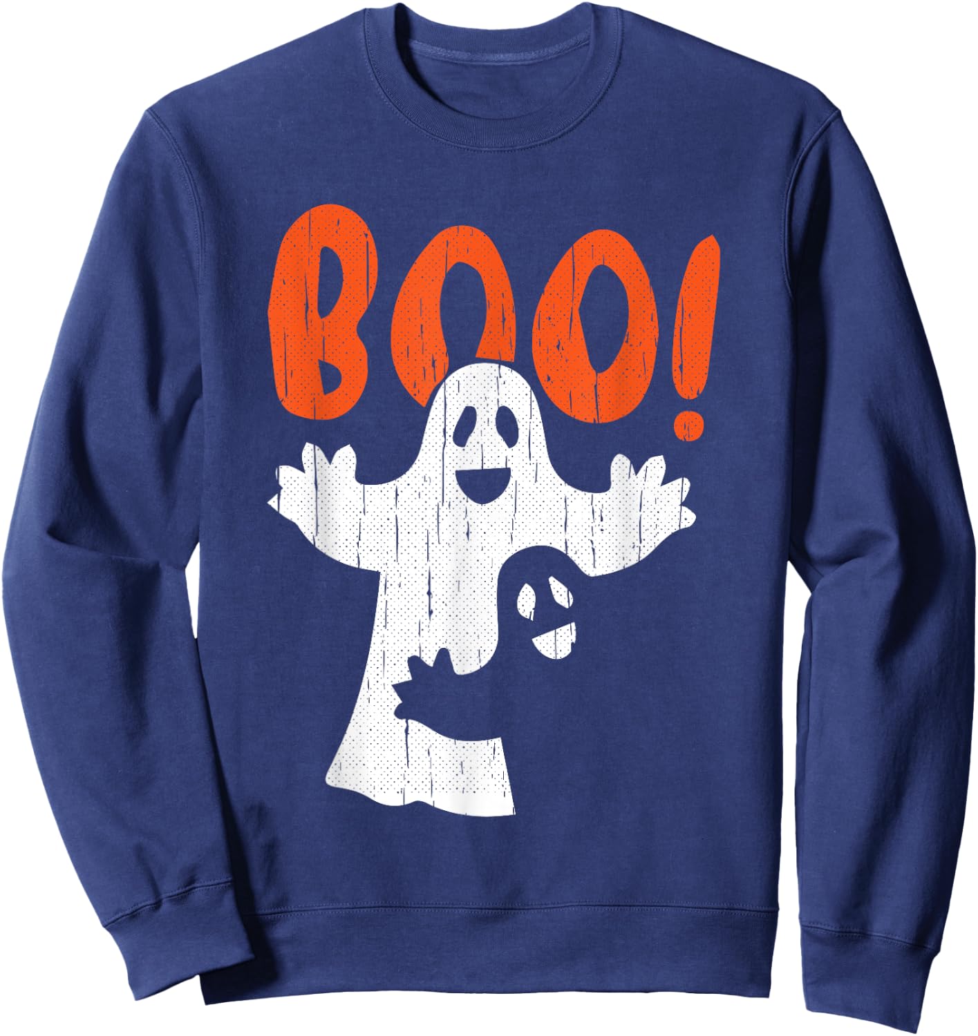 Ghost Boo Lazy Halloween Costume Funny Spirit Ghoul Sweatshirt - Sweatshirt | Navy
