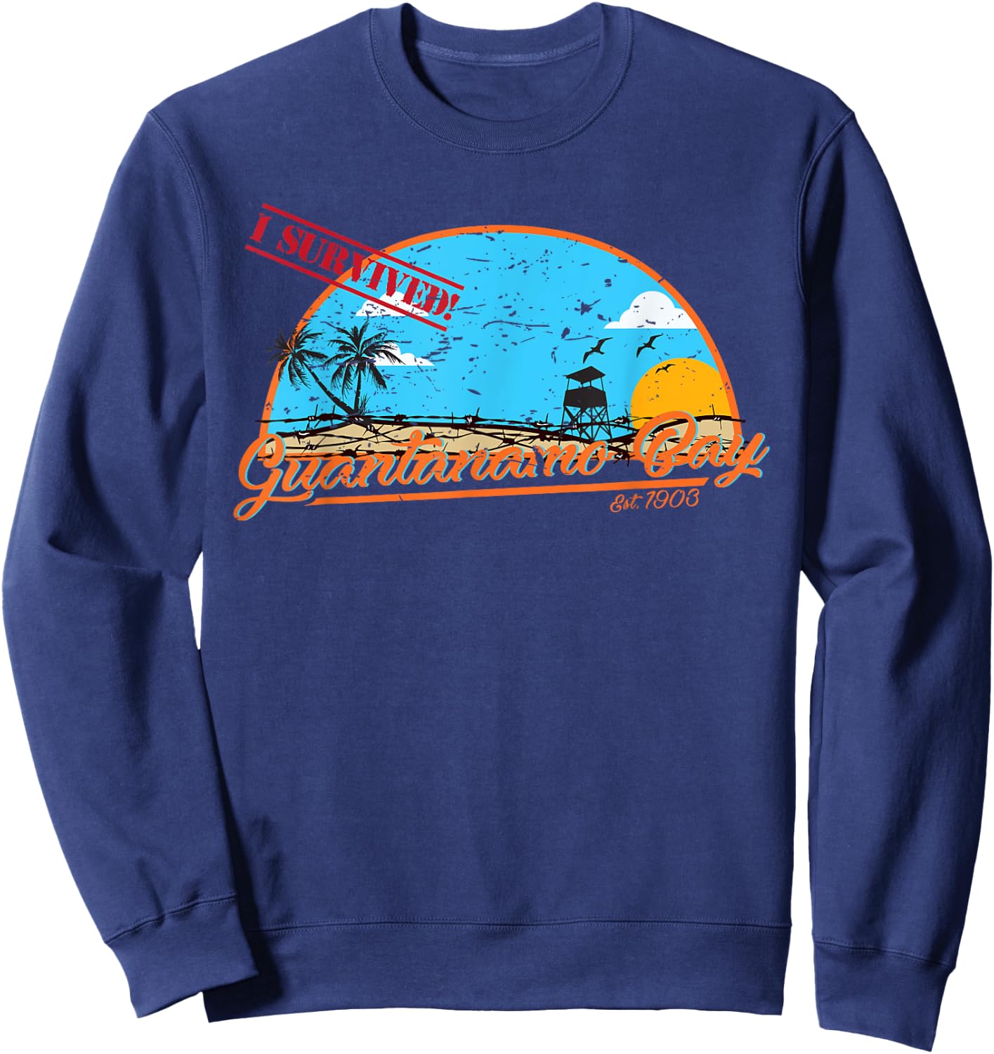 I Survived - Guantanamo Bay Sweatshirt - Sweatshirt | Navy