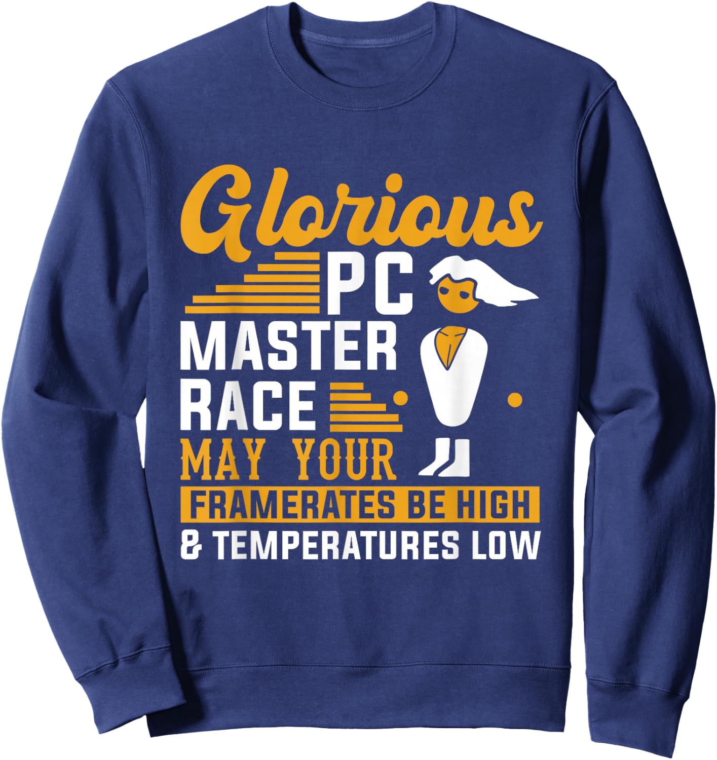 PC Computer Master Race CPU Framerate High Gaming Gift Gamer Sweatshirt - Sweatshirt | Navy