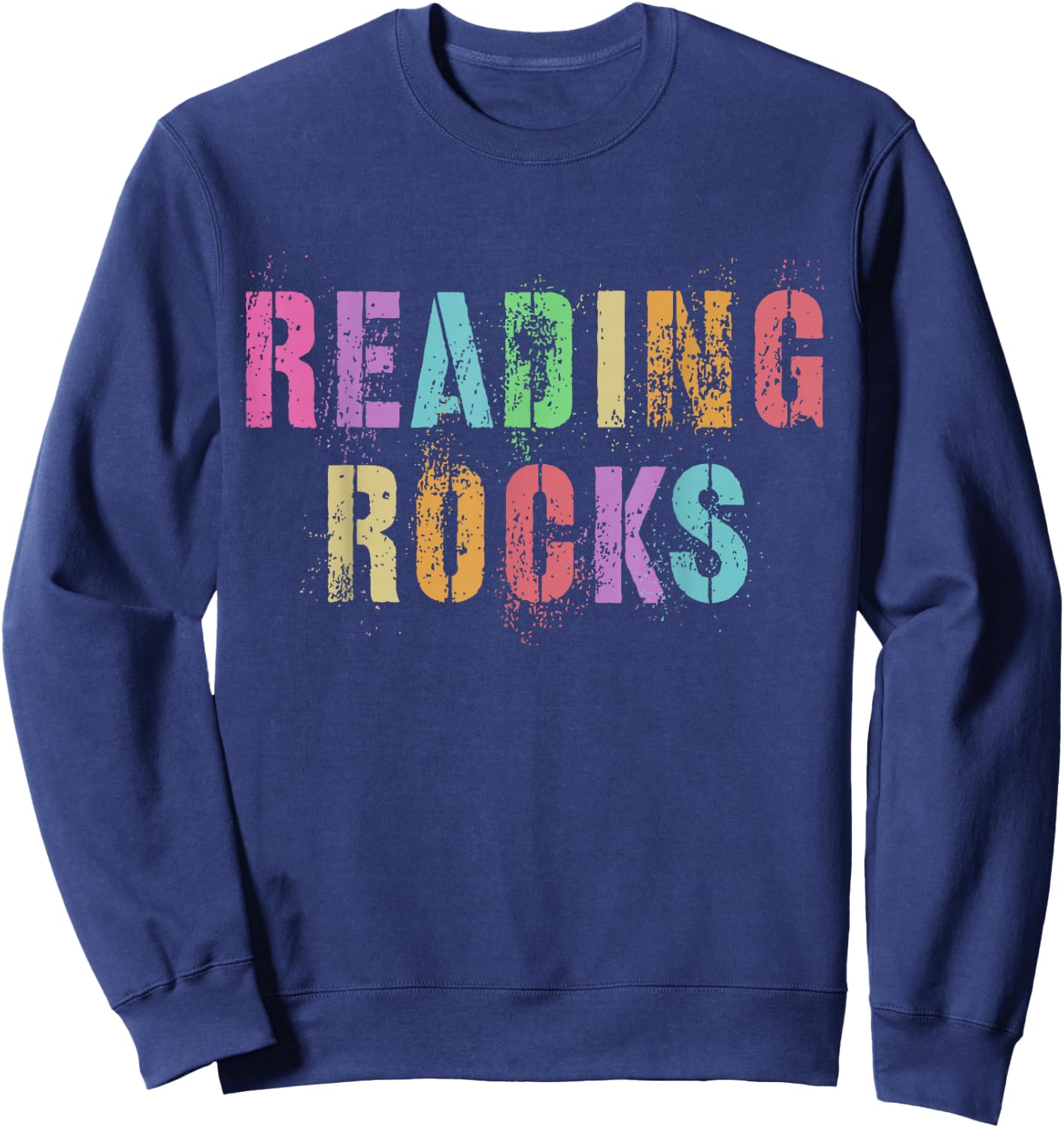 READING ROCKS English Teacher ELA ABCD Read Star Kinder Sweatshirt - Sweatshirt | Navy