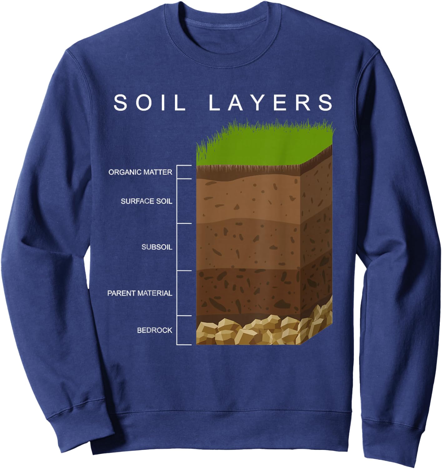 Soil Scientist Soil Layers Soil Science Sweatshirt - Sweatshirt | Navy